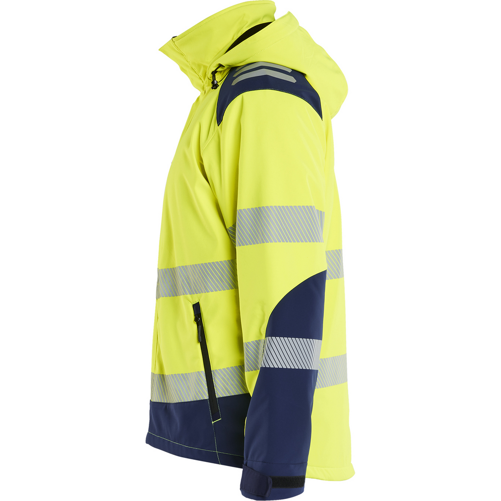 Blaklader High Vis Lined Lightweight Softshell Winter Jacket, Yellow/Navy (3)