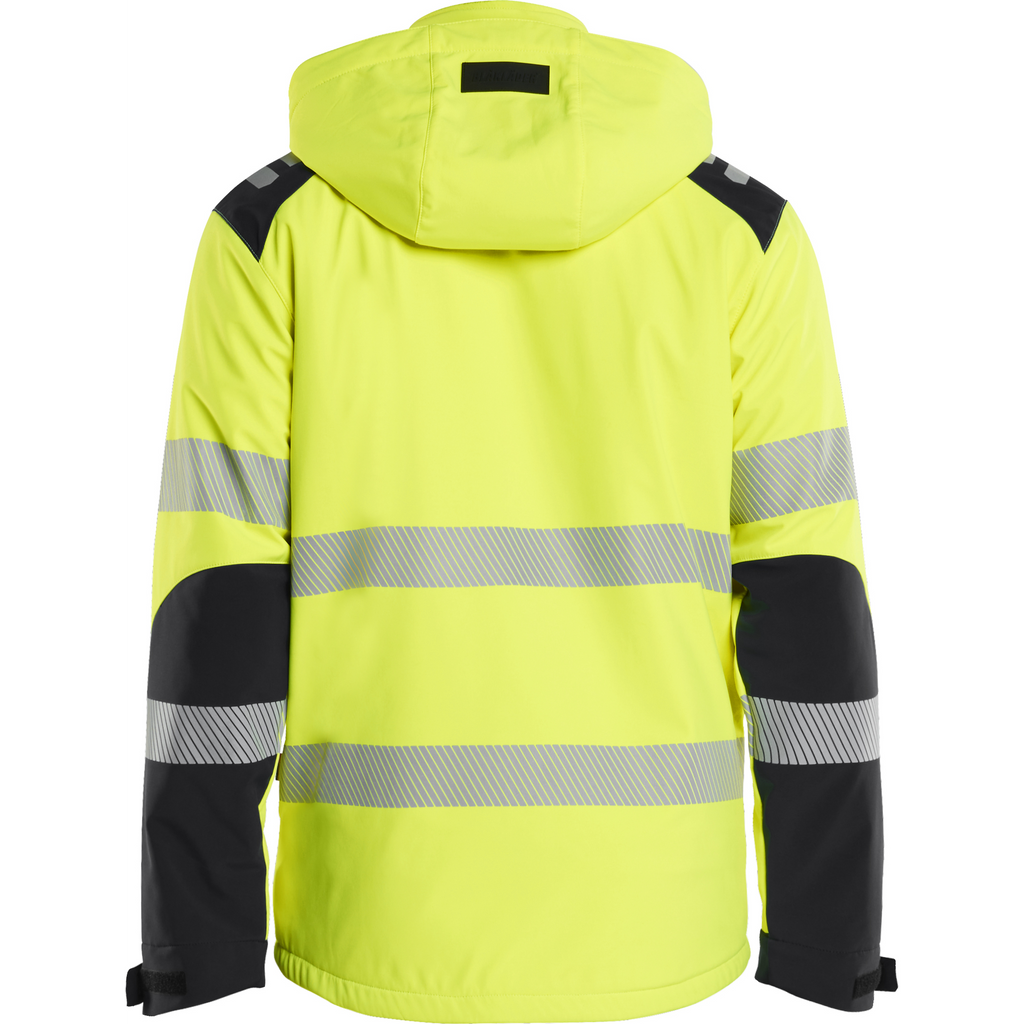 Blaklader High Vis Lined Lightweight Softshell Winter Jacket, Yellow/Black (4)