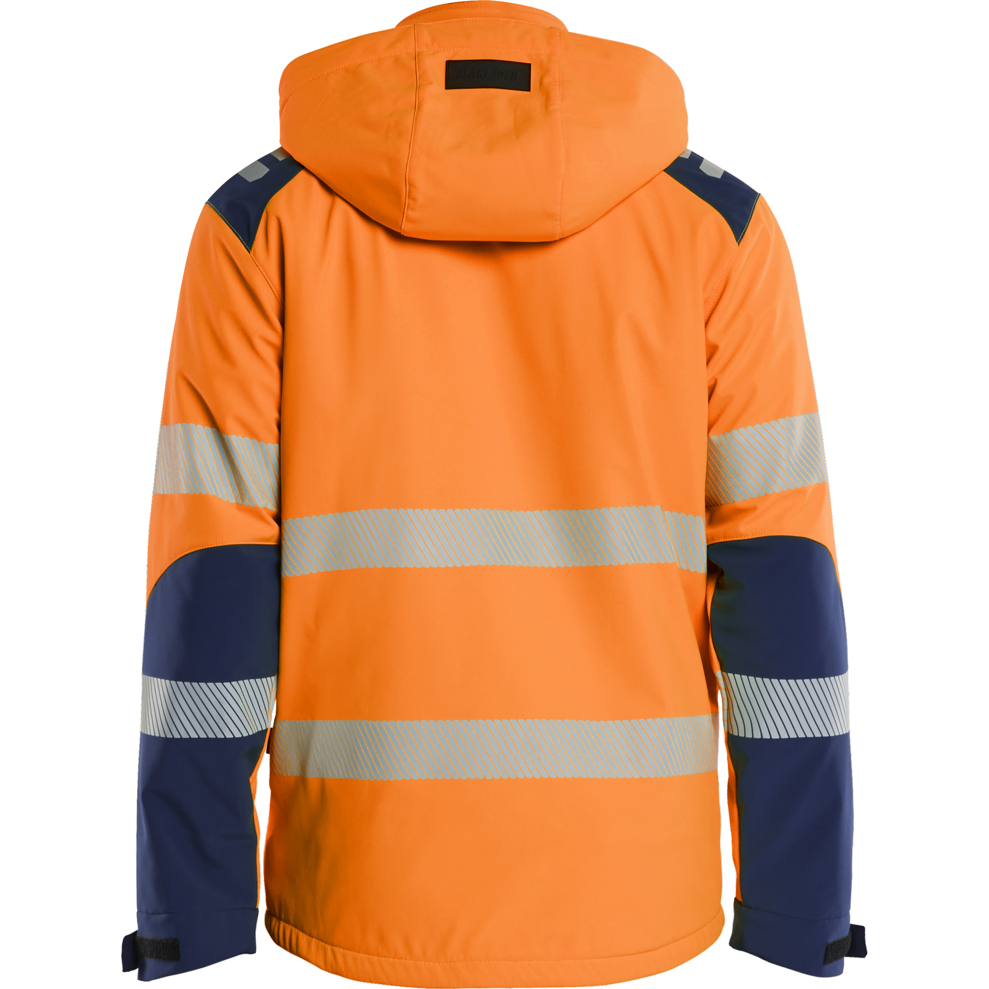 Blaklader Lined Lightweight High Vis Softshell Winter Jacket, Orange/Navy (4)