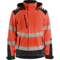 Blaklader High Vis Lined Lightweight Softshell Winter Jacket, Red/Black