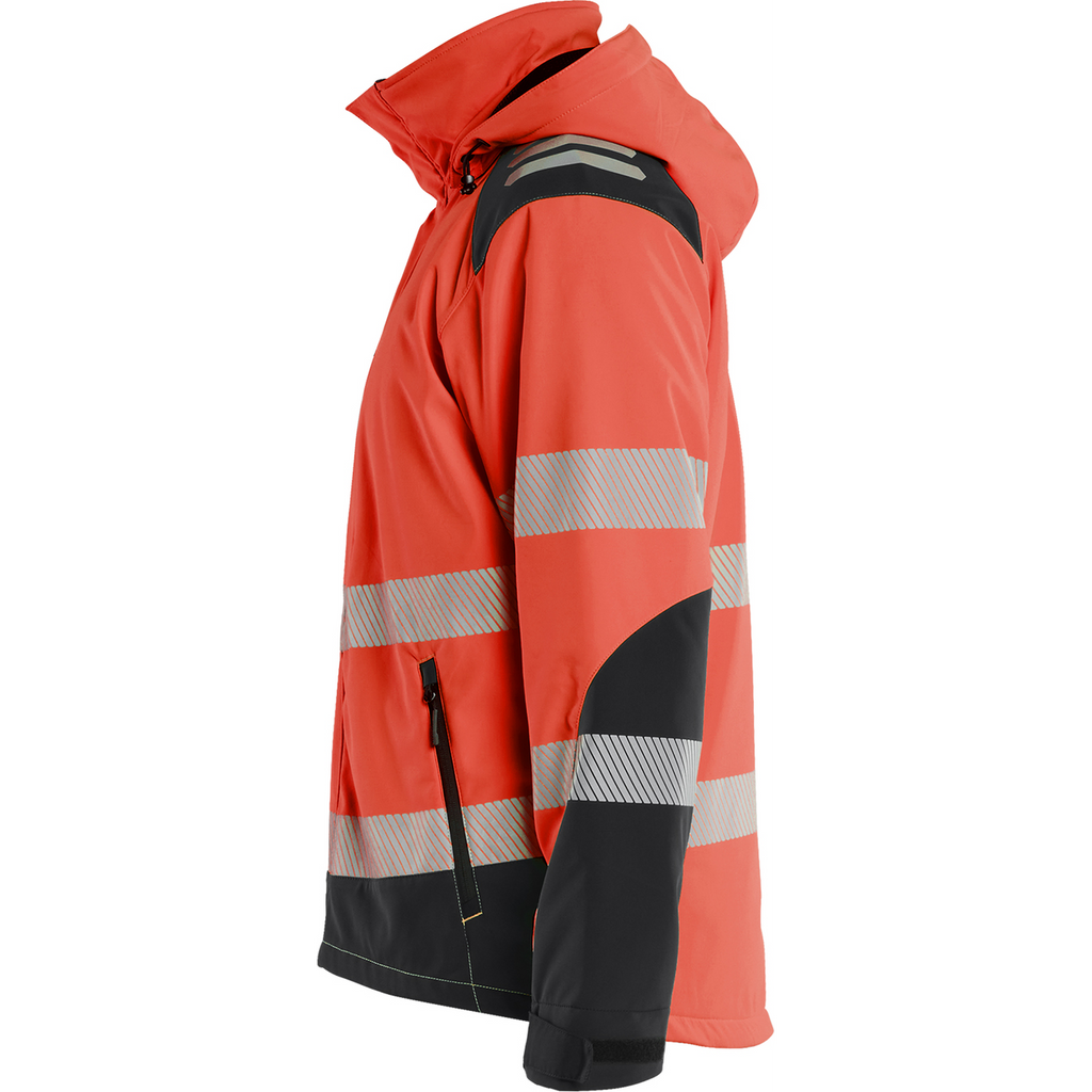 Blaklader High Vis Lined Lightweight Softshell Winter Jacket, Red/Black (3)