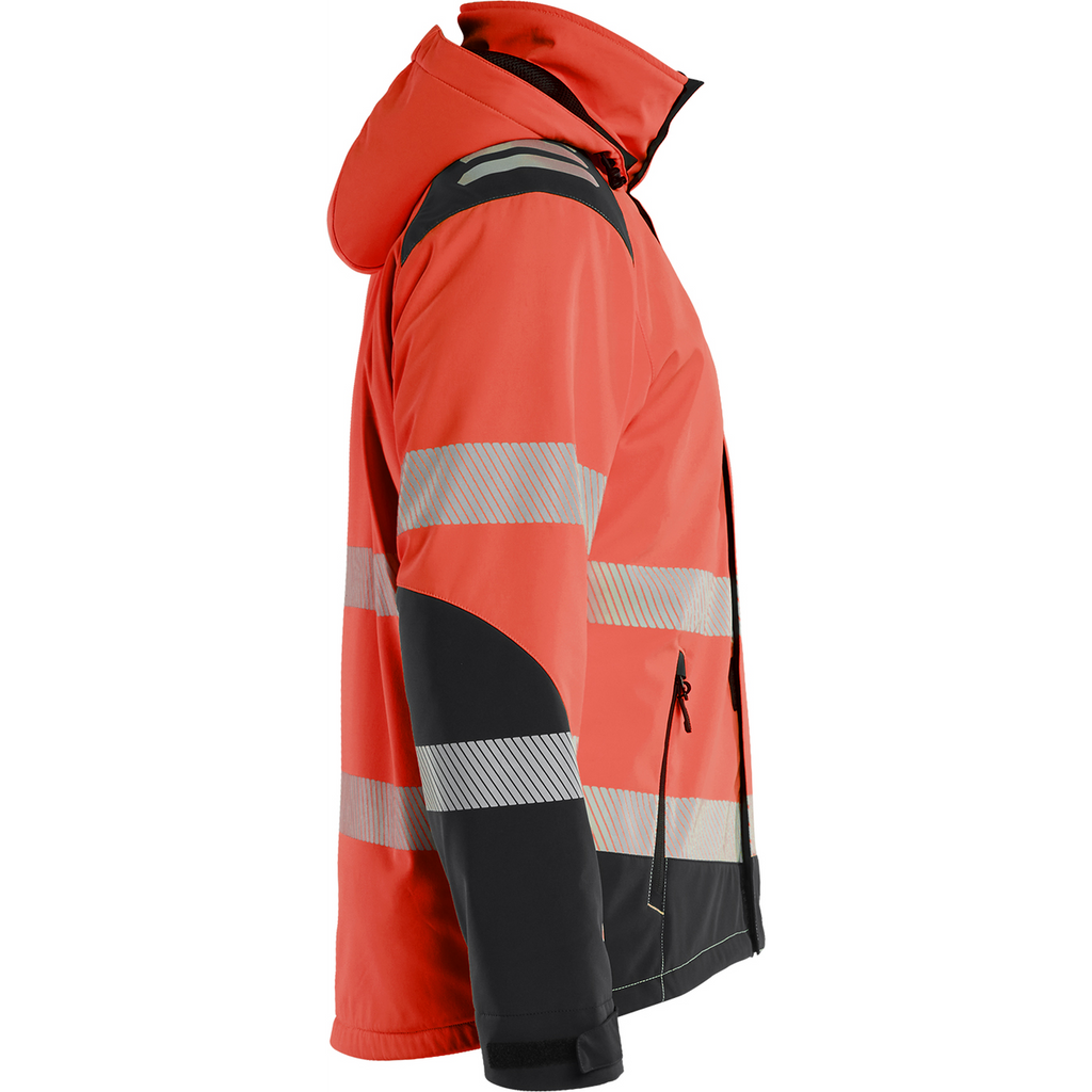 Blaklader High Vis Lined Lightweight Softshell Winter Jacket, Red/Black (2)