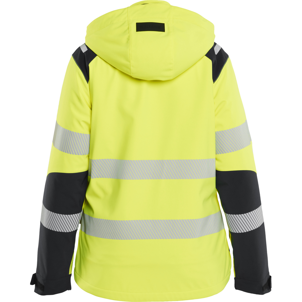 Blaklader High Vis Women's Lightweight Lined Softshell Winter Jacket, Yellow/Black (4)