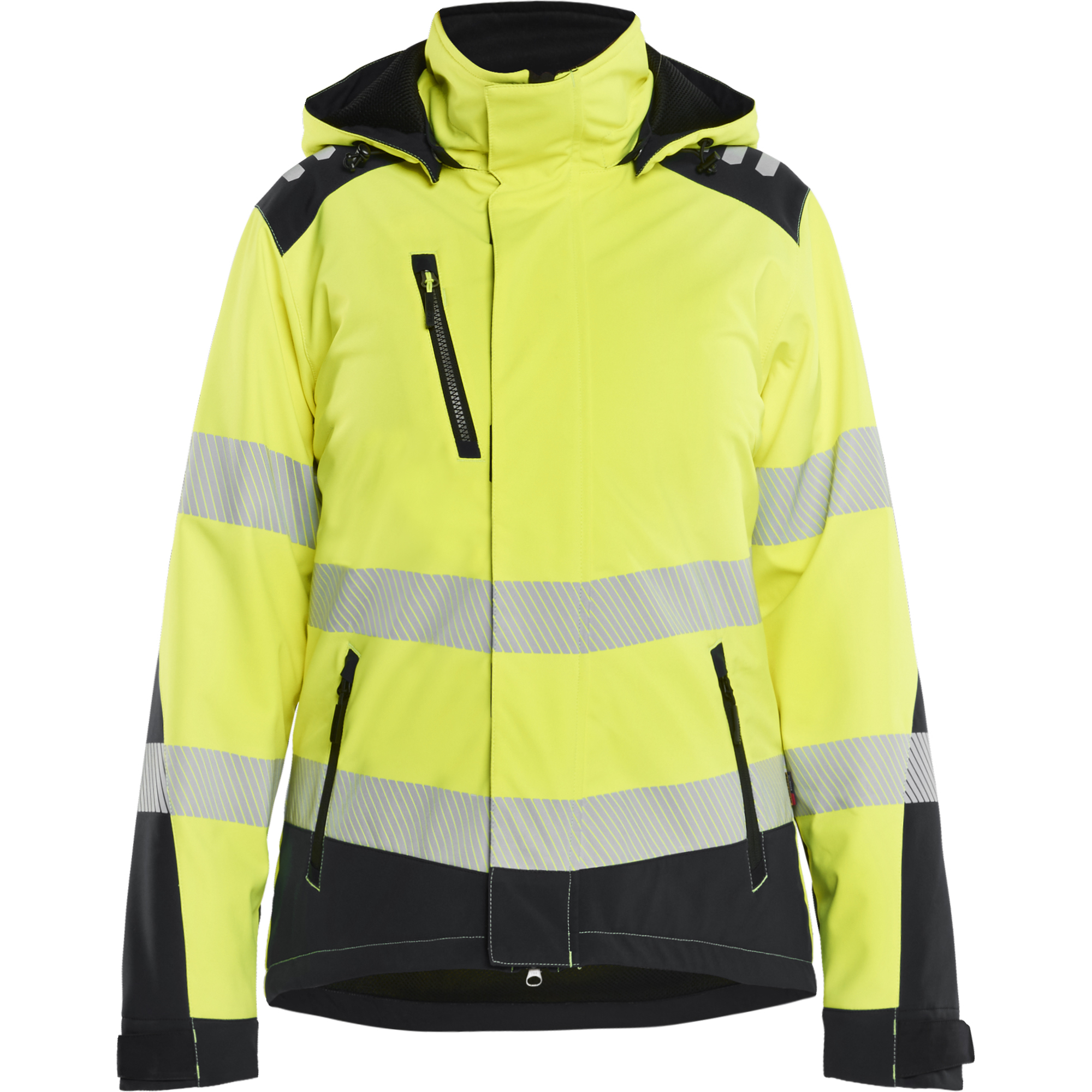Blaklader High Vis Women's Lightweight Lined Softshell Winter Jacket, Yellow/Black