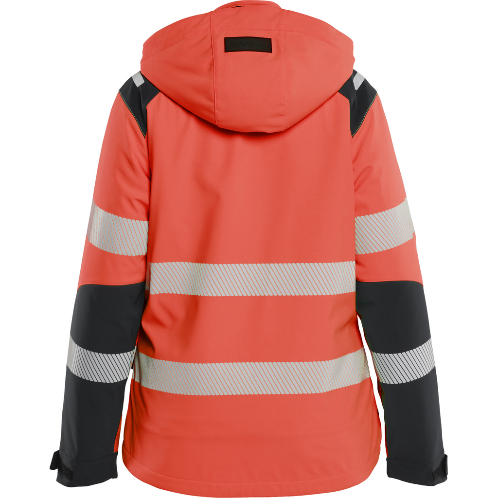 Blaklader High Vis Ladies Lined Lightweight Softshell Winter Jacket, Red/Black (4)