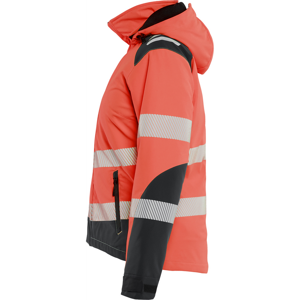 Blaklader High Vis Ladies Lined Lightweight Softshell Winter Jacket, Red/Black (3)