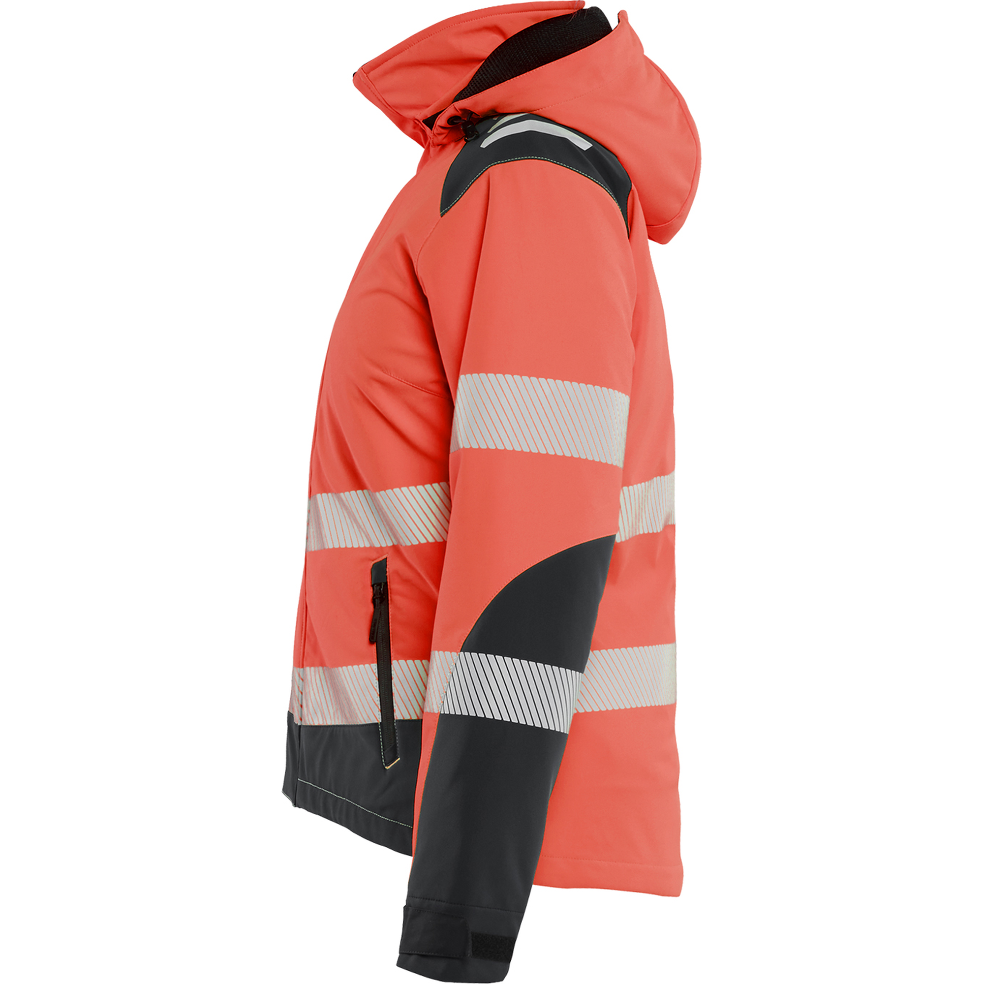 Blaklader High Vis Ladies Lined Lightweight Softshell Winter Jacket, Red/Black (3)