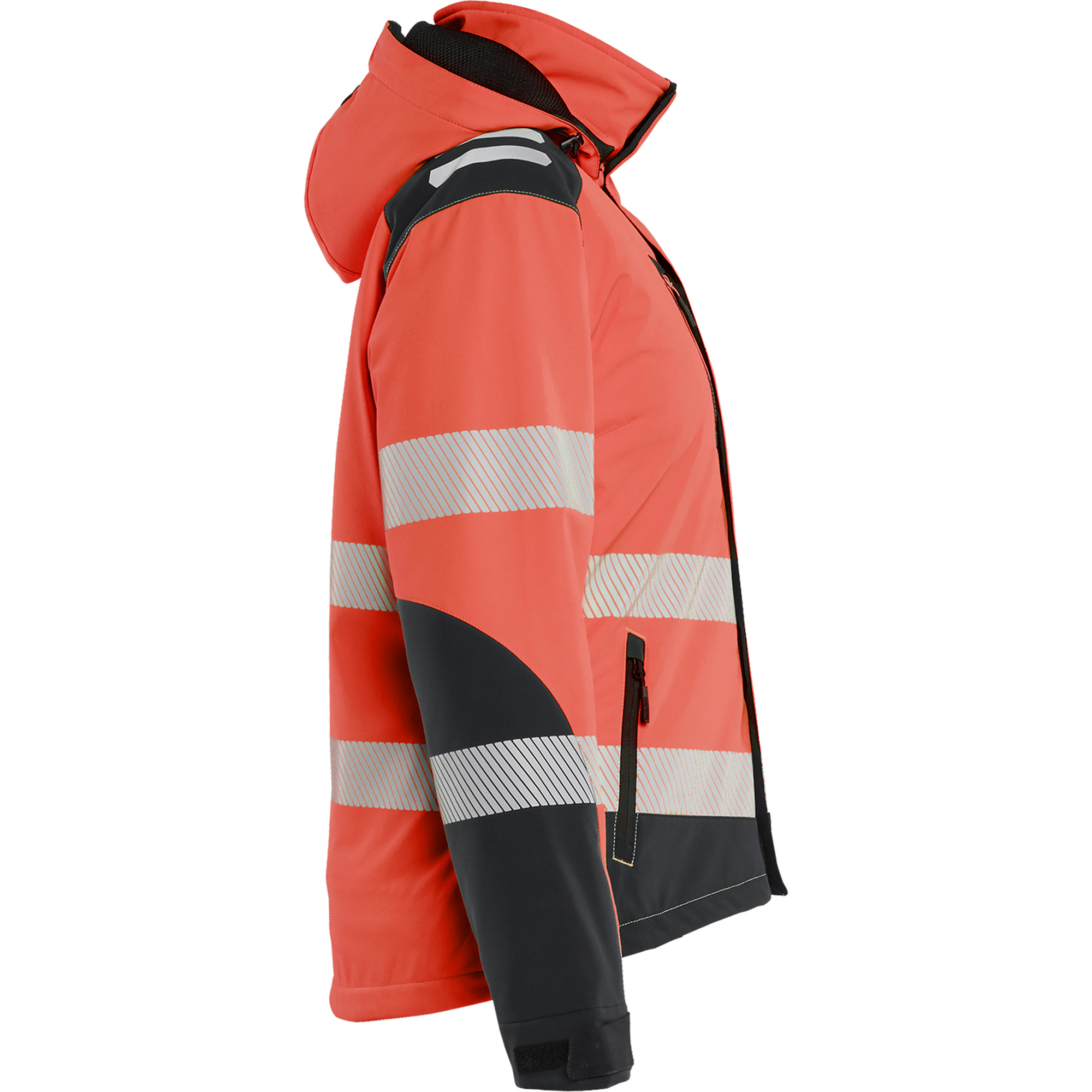 Blaklader High Vis Ladies Lined Lightweight Softshell Winter Jacket, Red/Black (2)
