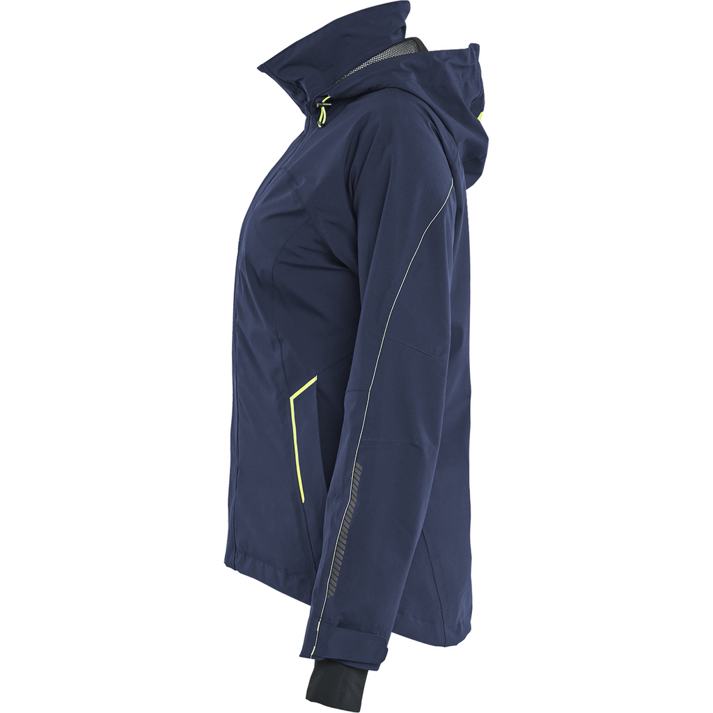 Blaklader Ladies' Stretch Shell Jacket, Dark Navy/Yellow (3)