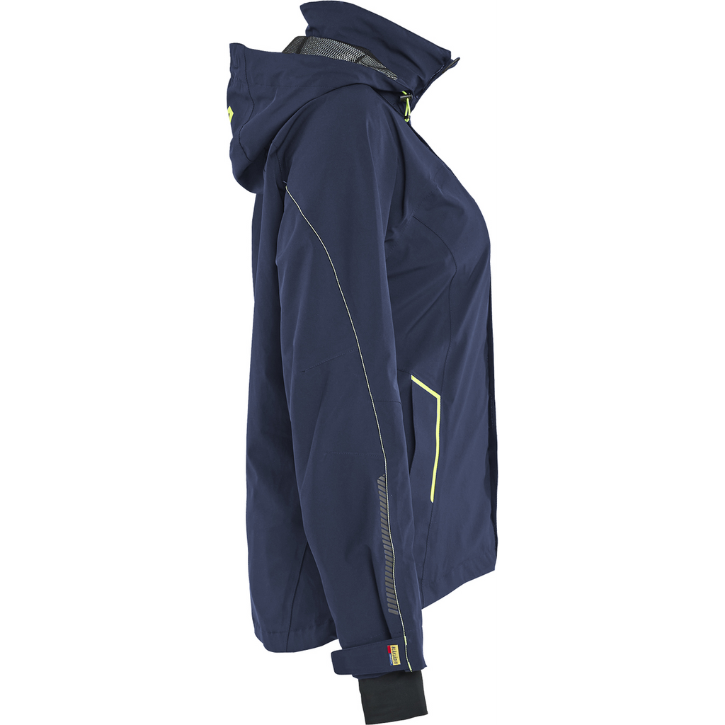 Blaklader Ladies' Stretch Shell Jacket, Dark Navy/Yellow (2)