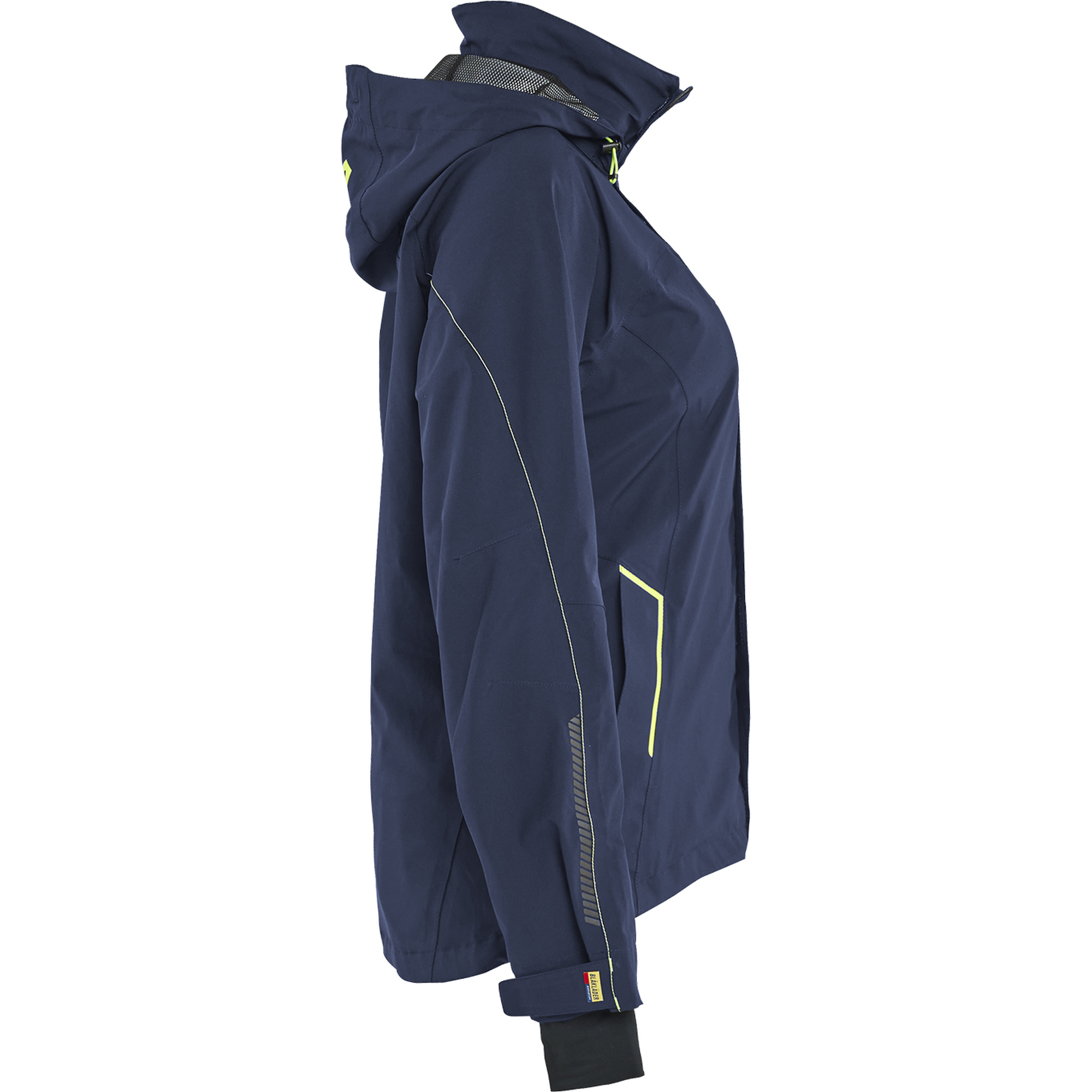 Blaklader Ladies' Stretch Shell Jacket, Dark Navy/Yellow (2)