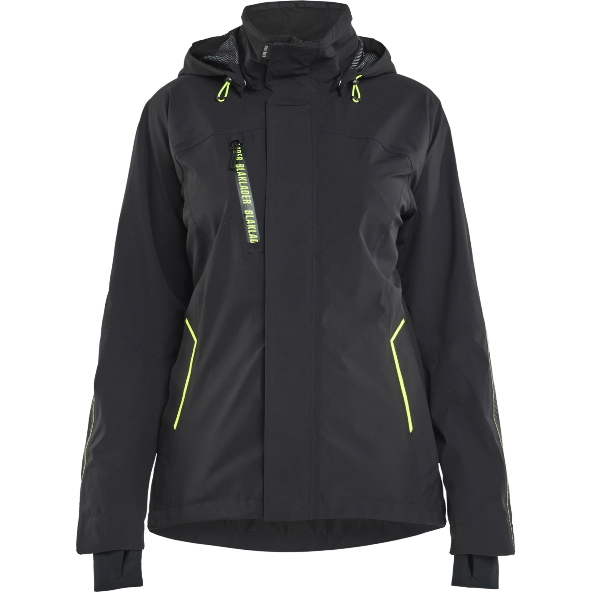 Blaklader Ladies Stretch Shell Jacket, Black/Yellow