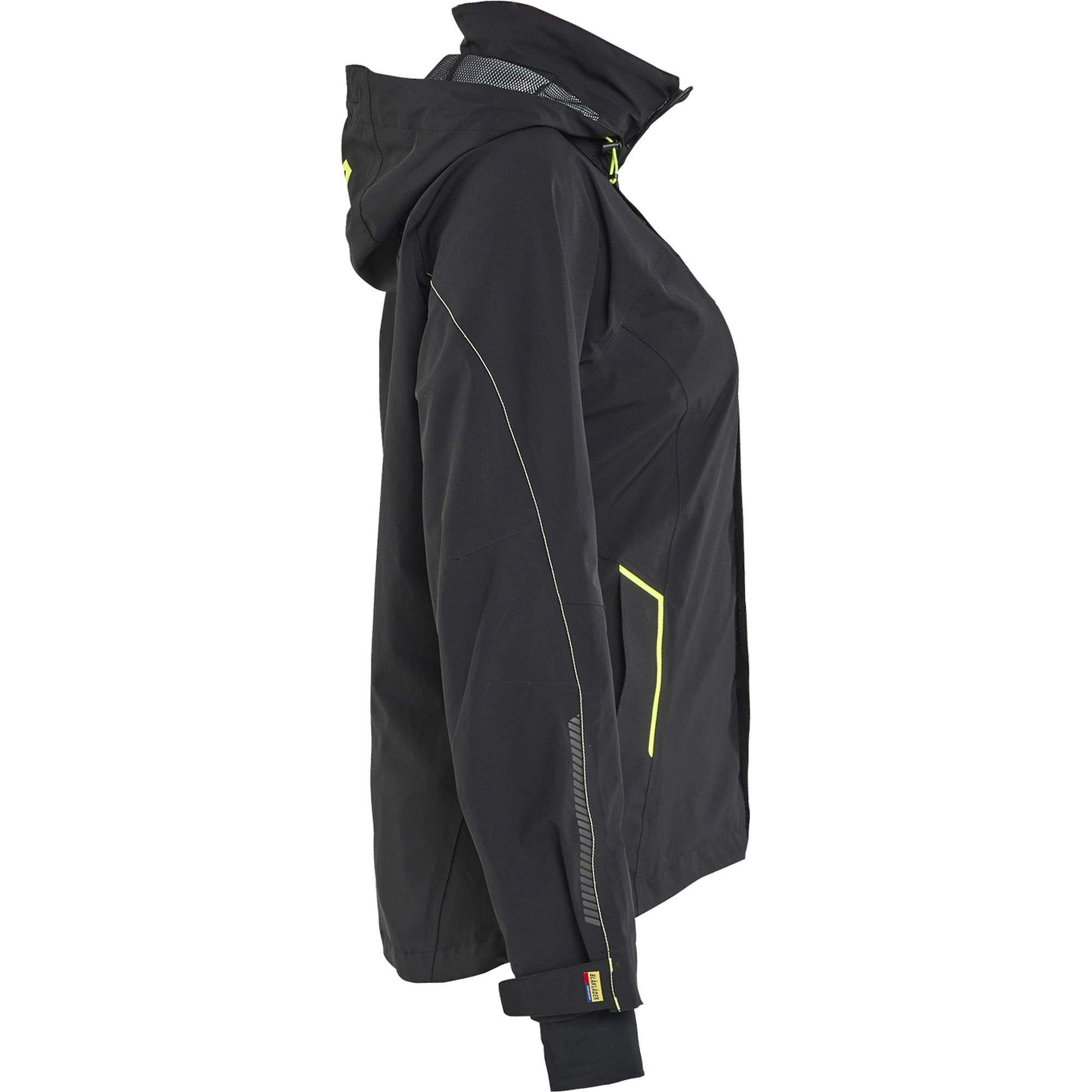 Blaklader Ladies Stretch Shell Jacket, Black/Yellow (2)
