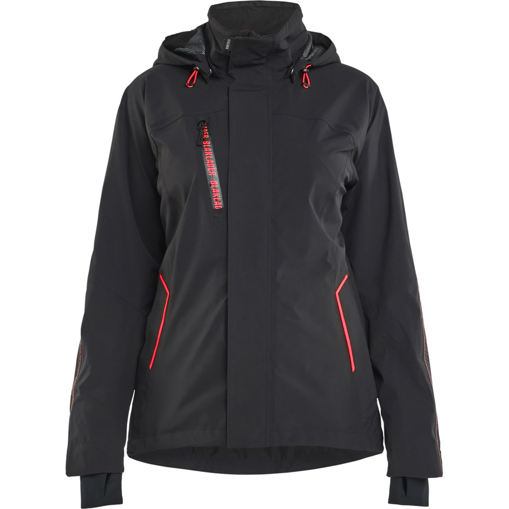 Blaklader Ladies Stretch Shell Jacket, Black/Red