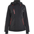 Blaklader Ladies Stretch Shell Jacket, Black/Red