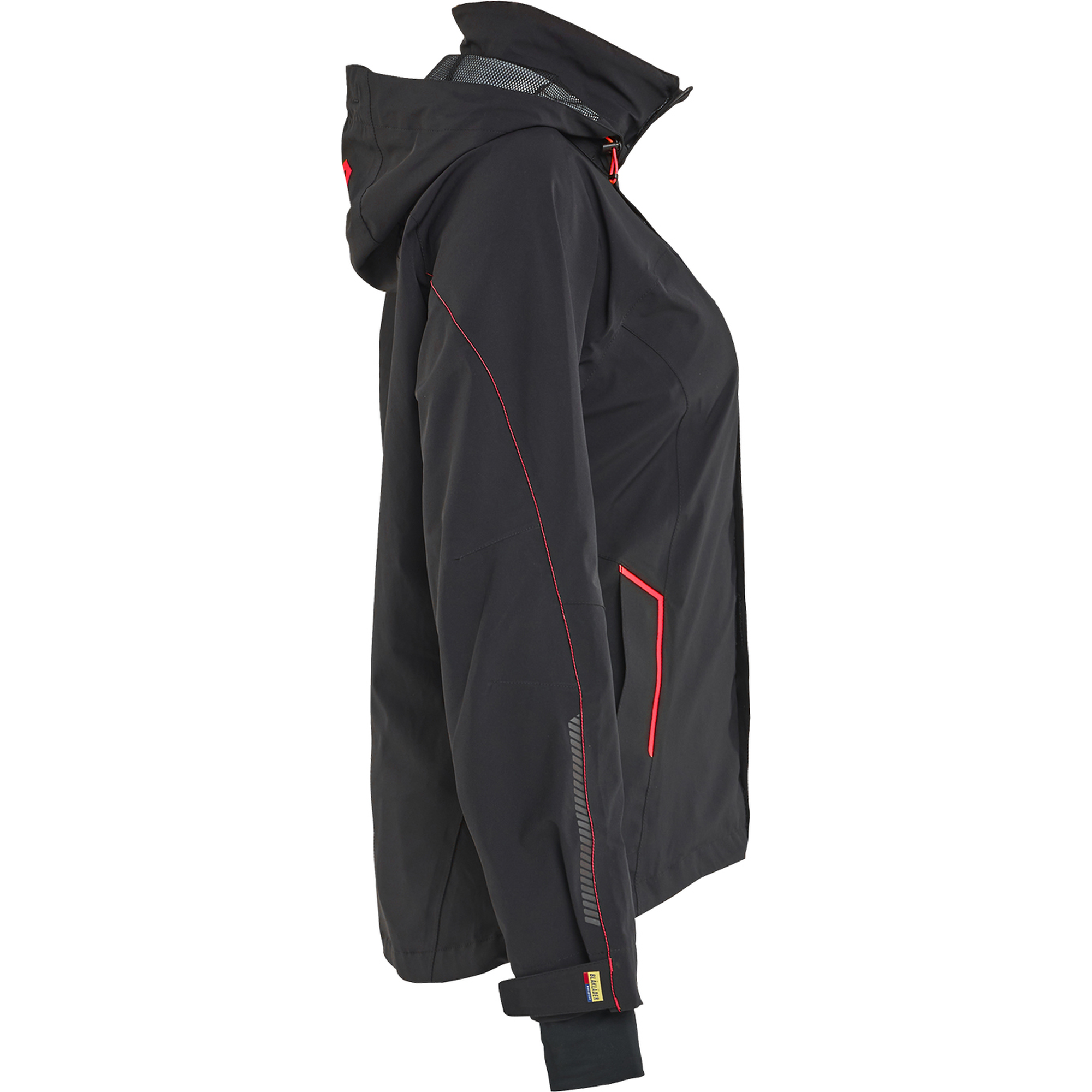 Blaklader Ladies Stretch Shell Jacket, Black/Red (2)