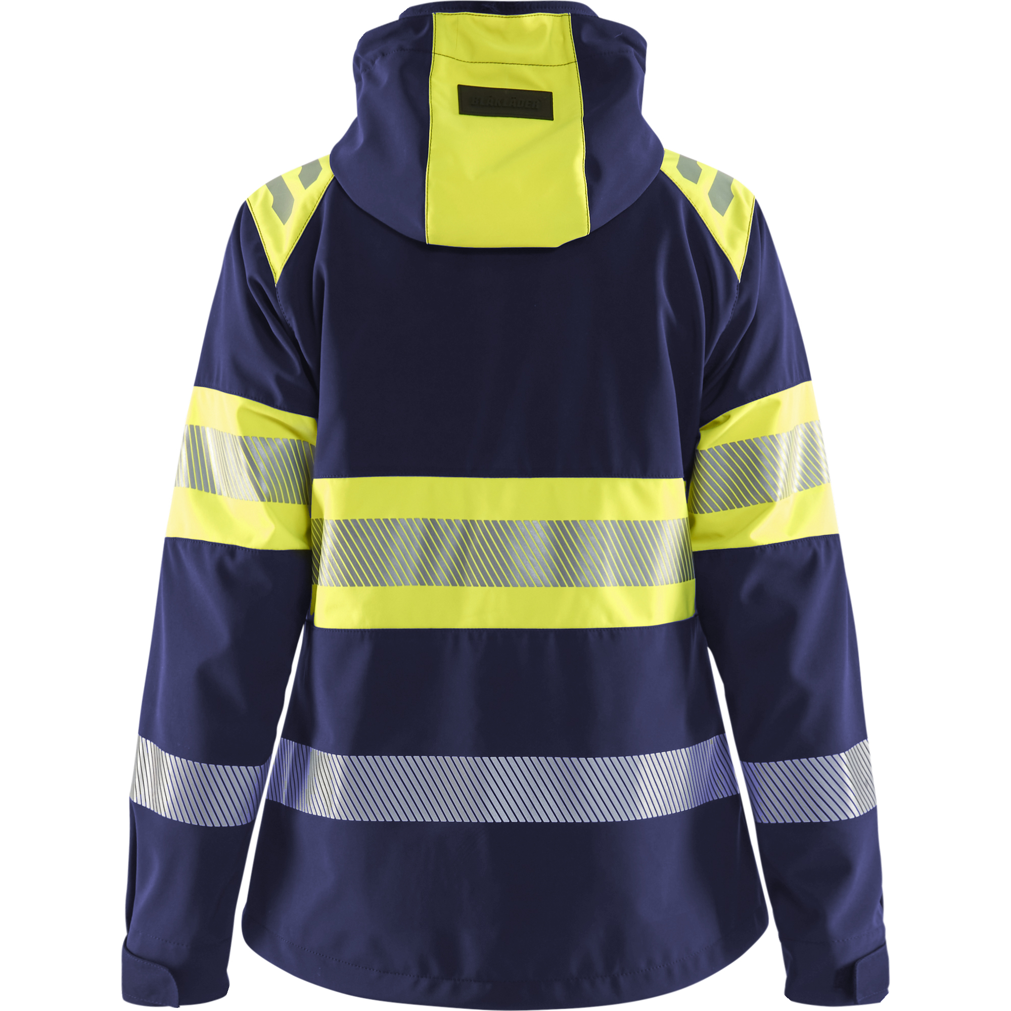 Blaklader High Vis Ladies Softshell Jacket, Navy Blue/ Yellow (4)