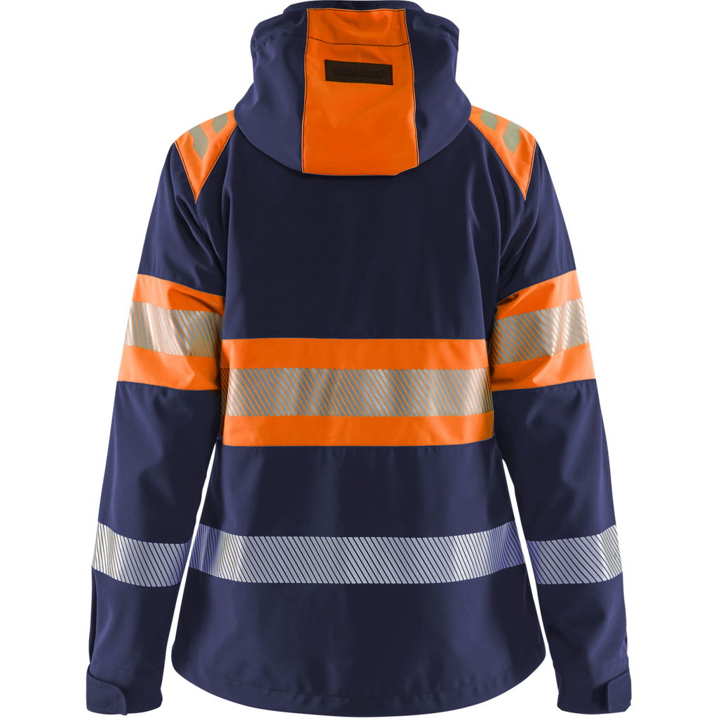 Blaklader High Vis Ladies Softshell Jacket, Navy/Orange (4)