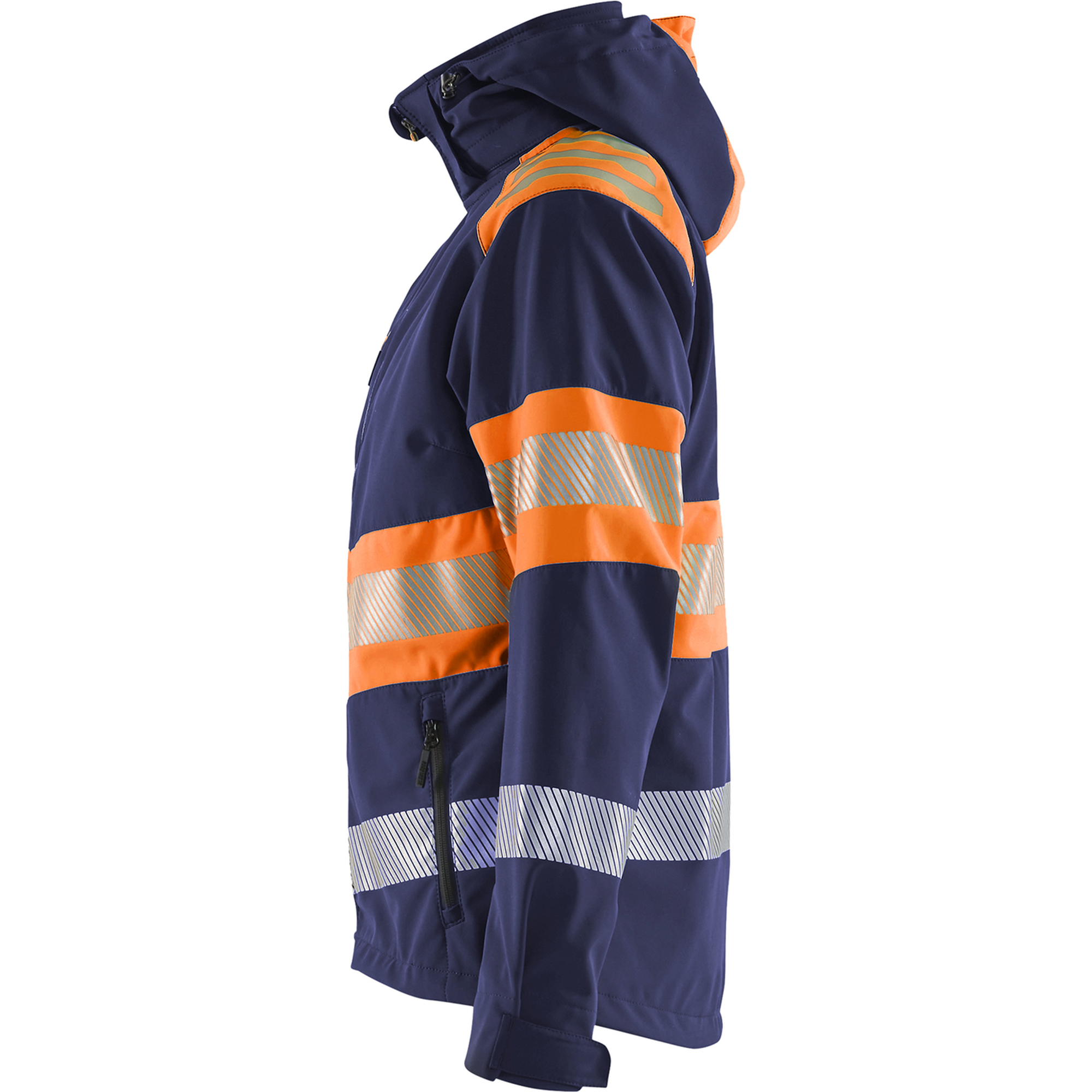 Blaklader High Vis Ladies Softshell Jacket, Navy/Orange (3)