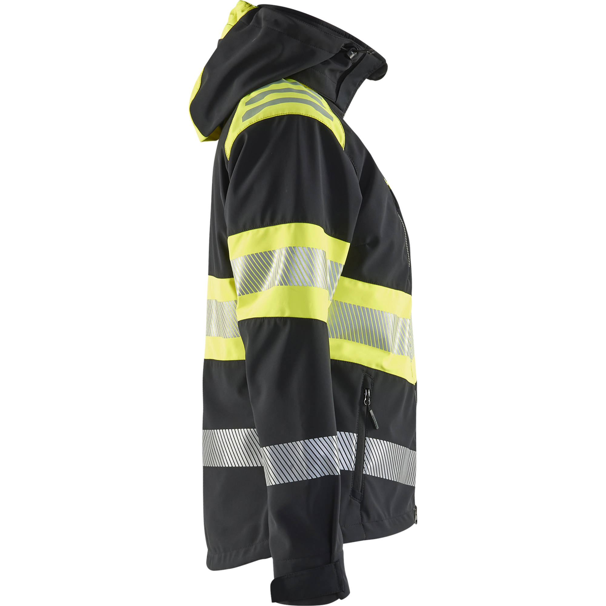 Blaklader High Vis Women's Softshell Jacket, Black/Yellow (2)