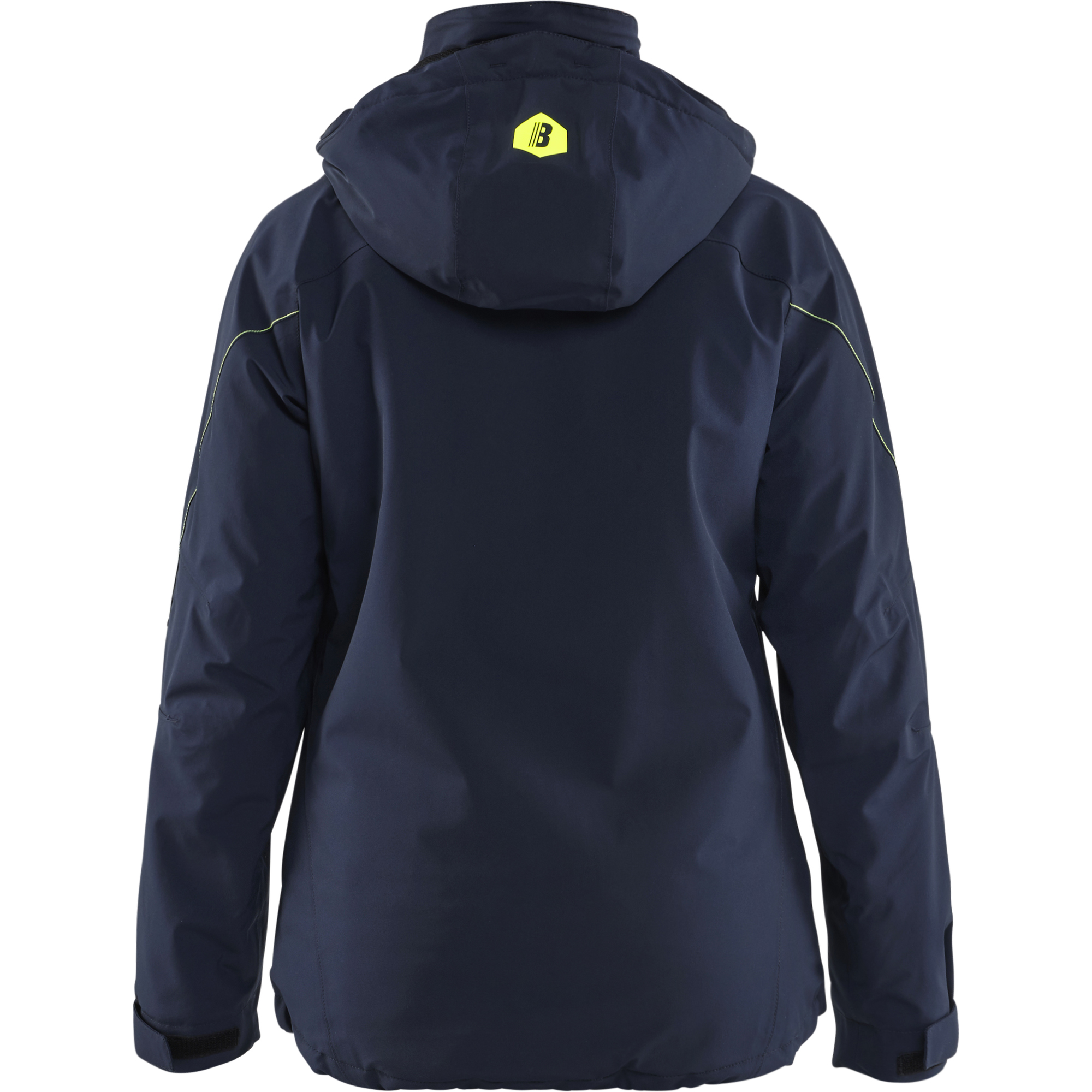 Blaklader Ladies Lined Lightweight Stretch Winter Jacket, Dark Navy/Yellow (4)