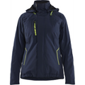 Blaklader Ladies Lined Lightweight Stretch Winter Jacket, Dark Navy/Yellow