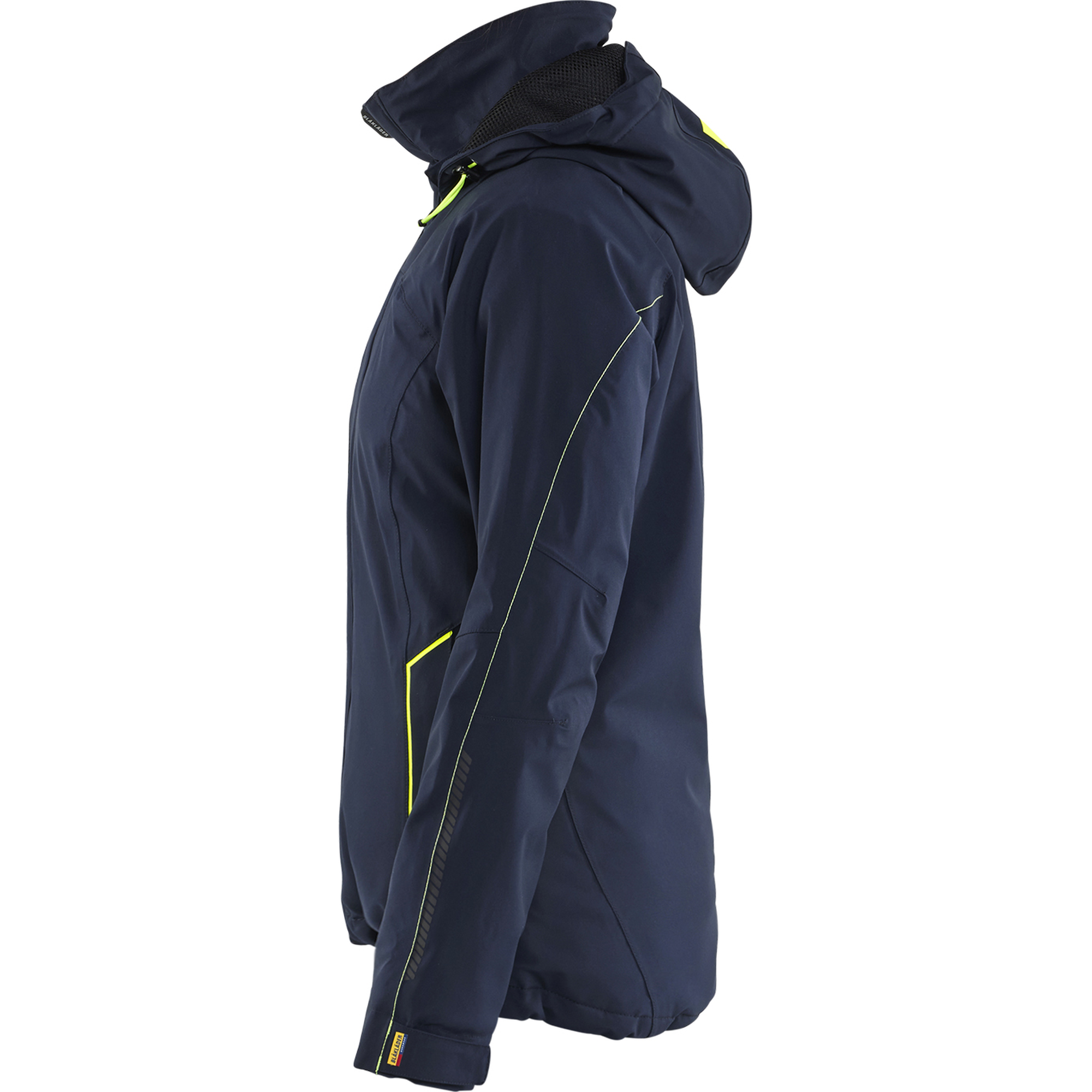 Blaklader Ladies Lined Lightweight Stretch Winter Jacket, Dark Navy/Yellow (3)