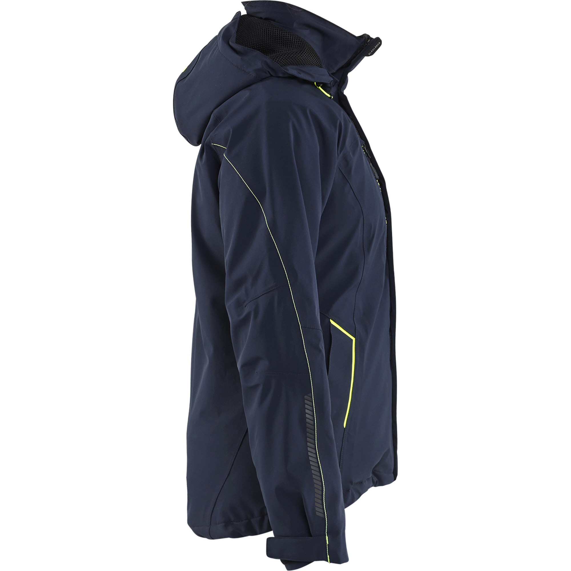 Blaklader Ladies Lined Lightweight Stretch Winter Jacket, Dark Navy/Yellow (2)