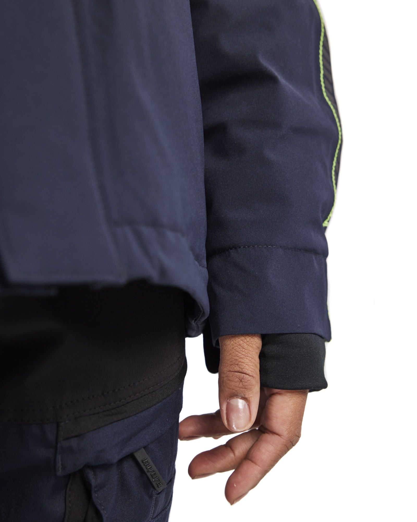 Blaklader Ladies Lined Lightweight Stretch Winter Jacket, Dark Navy/Yellow (6)