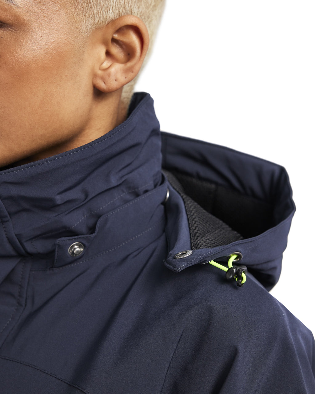 Blaklader Ladies Lined Lightweight Stretch Winter Jacket, Dark Navy/Yellow (7)