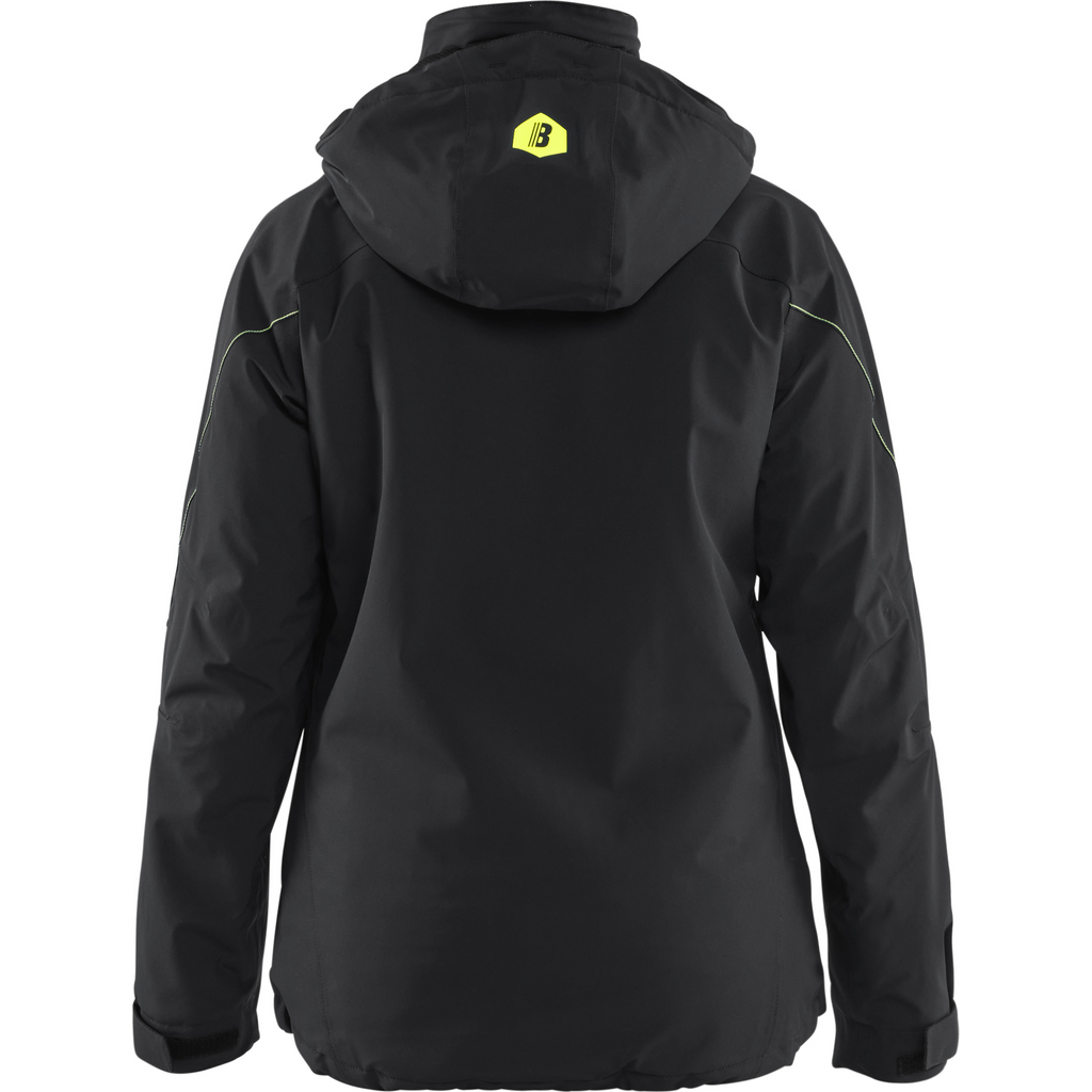 Blaklader Ladies' Lined Lightweight Stretch Winter Jacket, Black/Yellow (4)