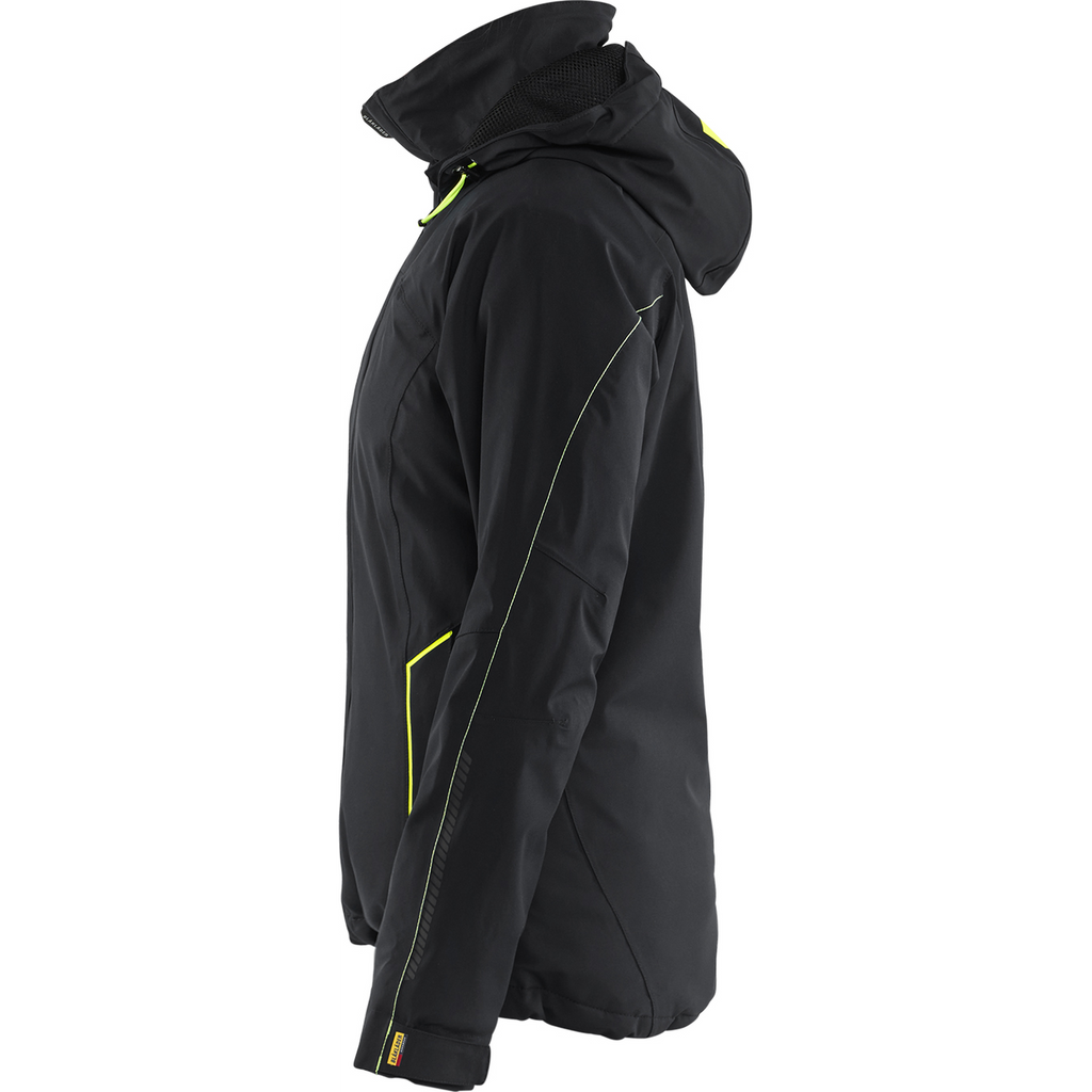 Blaklader Ladies' Lined Lightweight Stretch Winter Jacket, Black/Yellow (3)