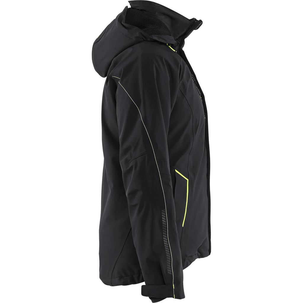 Blaklader Ladies' Lined Lightweight Stretch Winter Jacket, Black/Yellow (2)