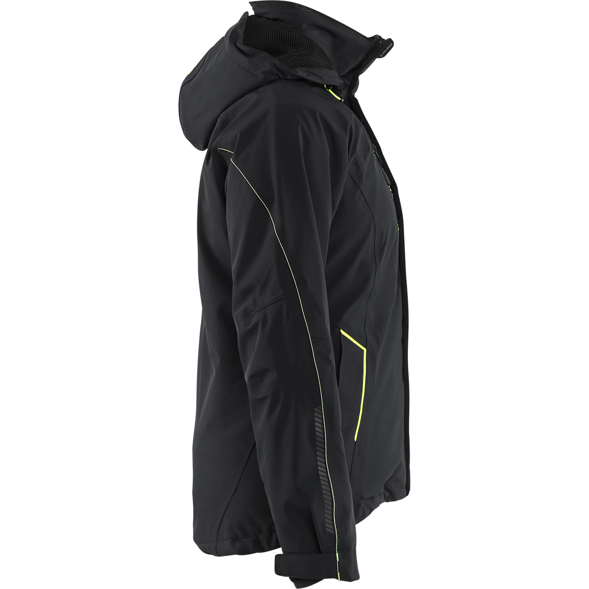 Blaklader Ladies' Lined Lightweight Stretch Winter Jacket, Black/Yellow (2)