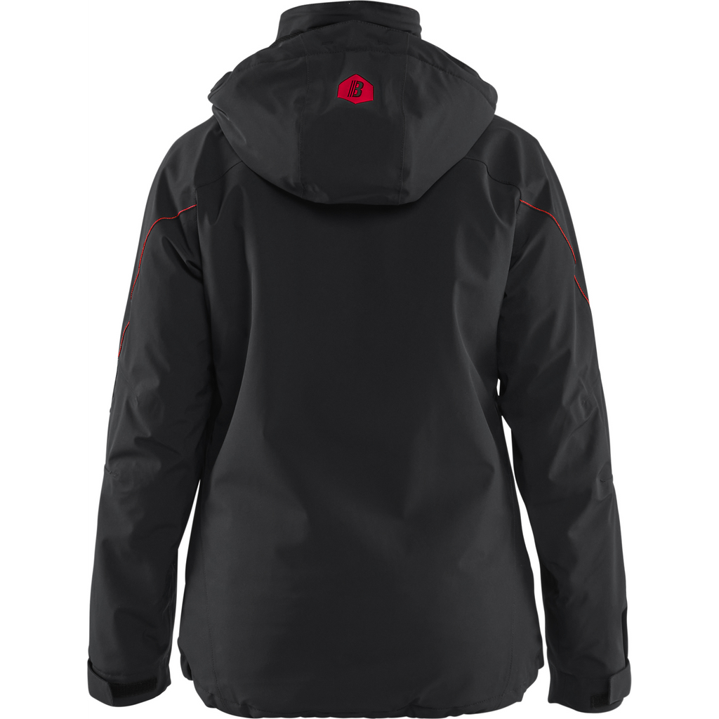 Blaklader Ladies Lined Lightweight Stretch Winter Jacket, Black/Red (4)