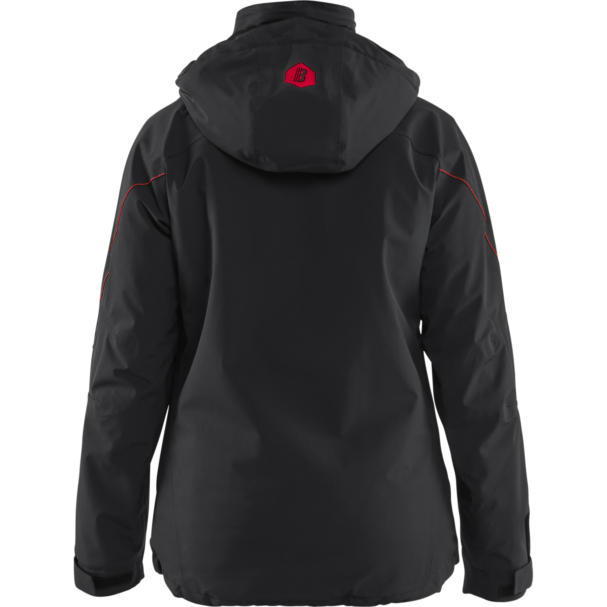 Blaklader Ladies Lined Lightweight Stretch Winter Jacket, Black/Red (4)