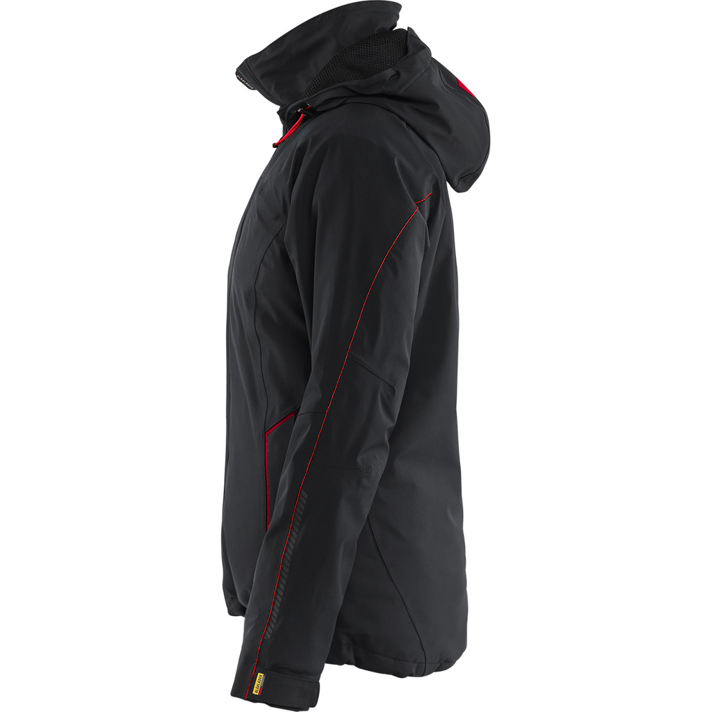 Blaklader Ladies Lined Lightweight Stretch Winter Jacket, Black/Red (3)