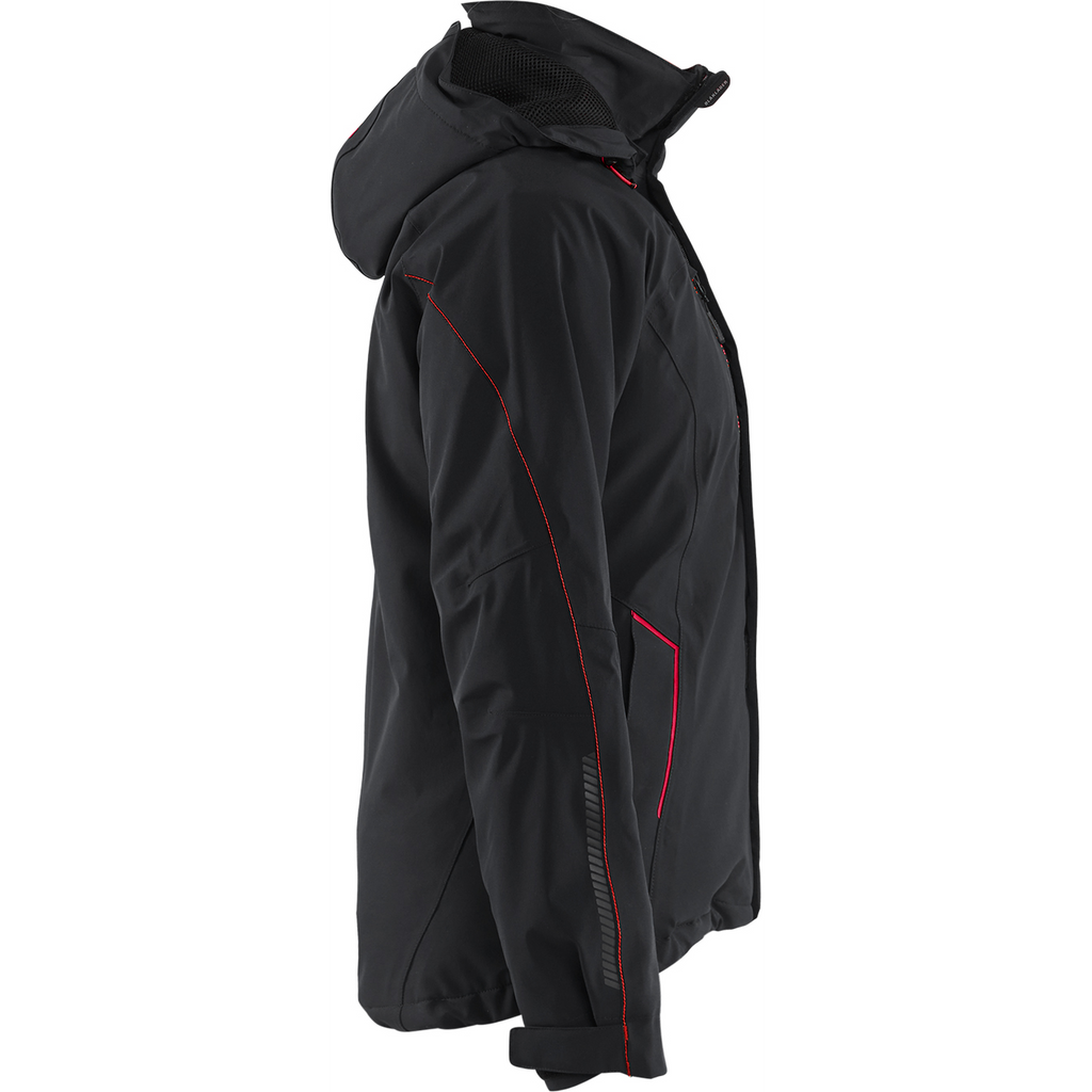 Blaklader Ladies Lined Lightweight Stretch Winter Jacket, Black/Red (2)