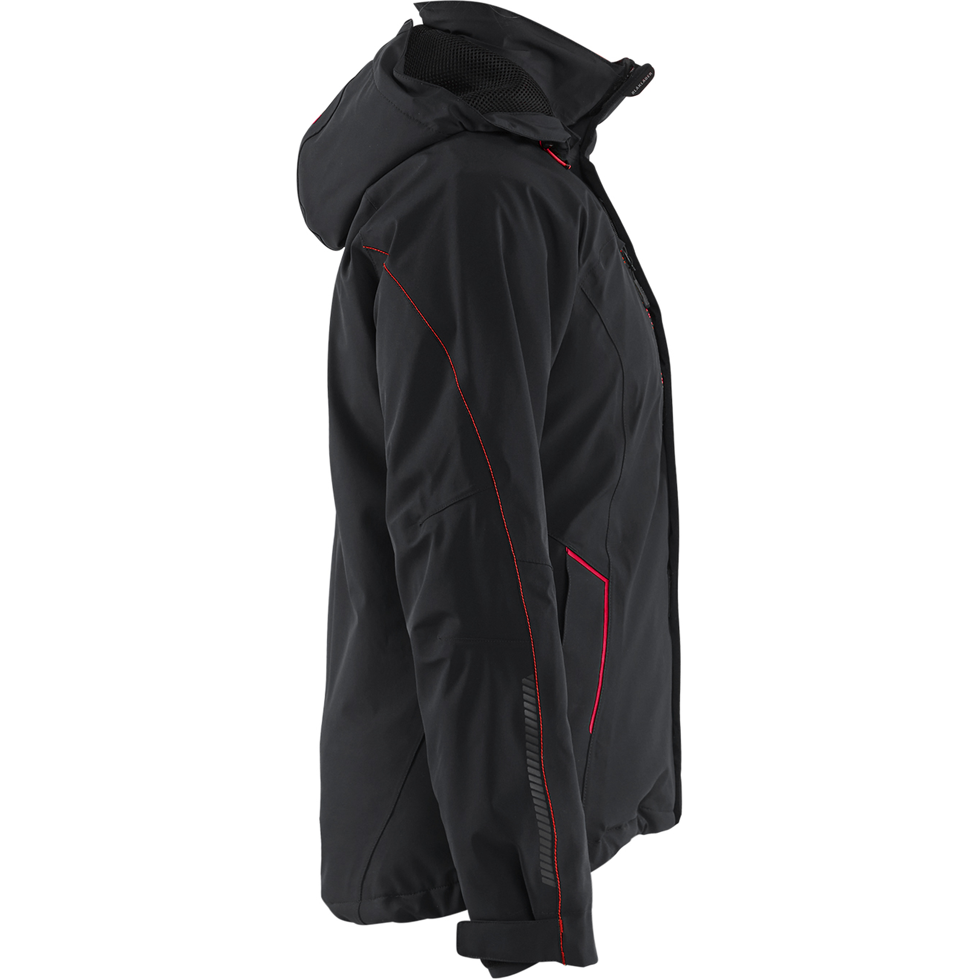 Blaklader Ladies Lined Lightweight Stretch Winter Jacket, Black/Red (2)