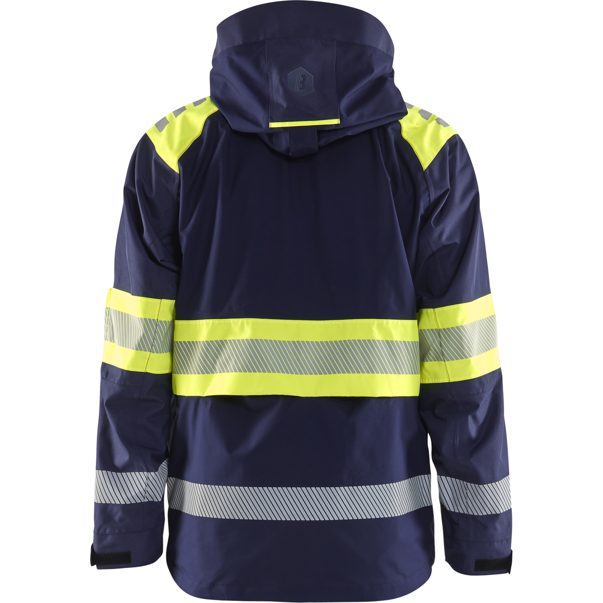 Blaklader High Vis Shell Jacket, Navy Blue/ Yellow (4)
