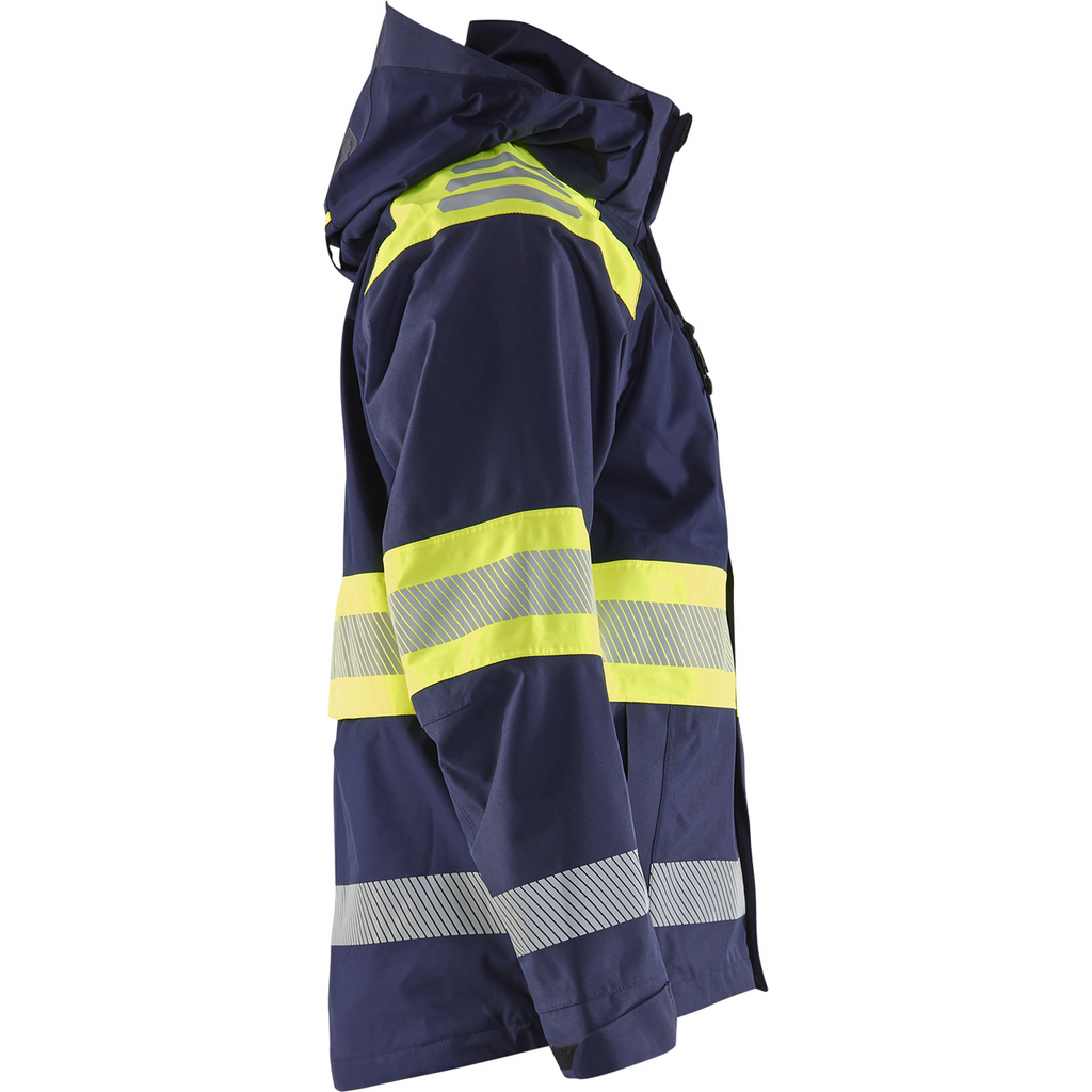 Blaklader High Vis Shell Jacket, Navy Blue/ Yellow (2)