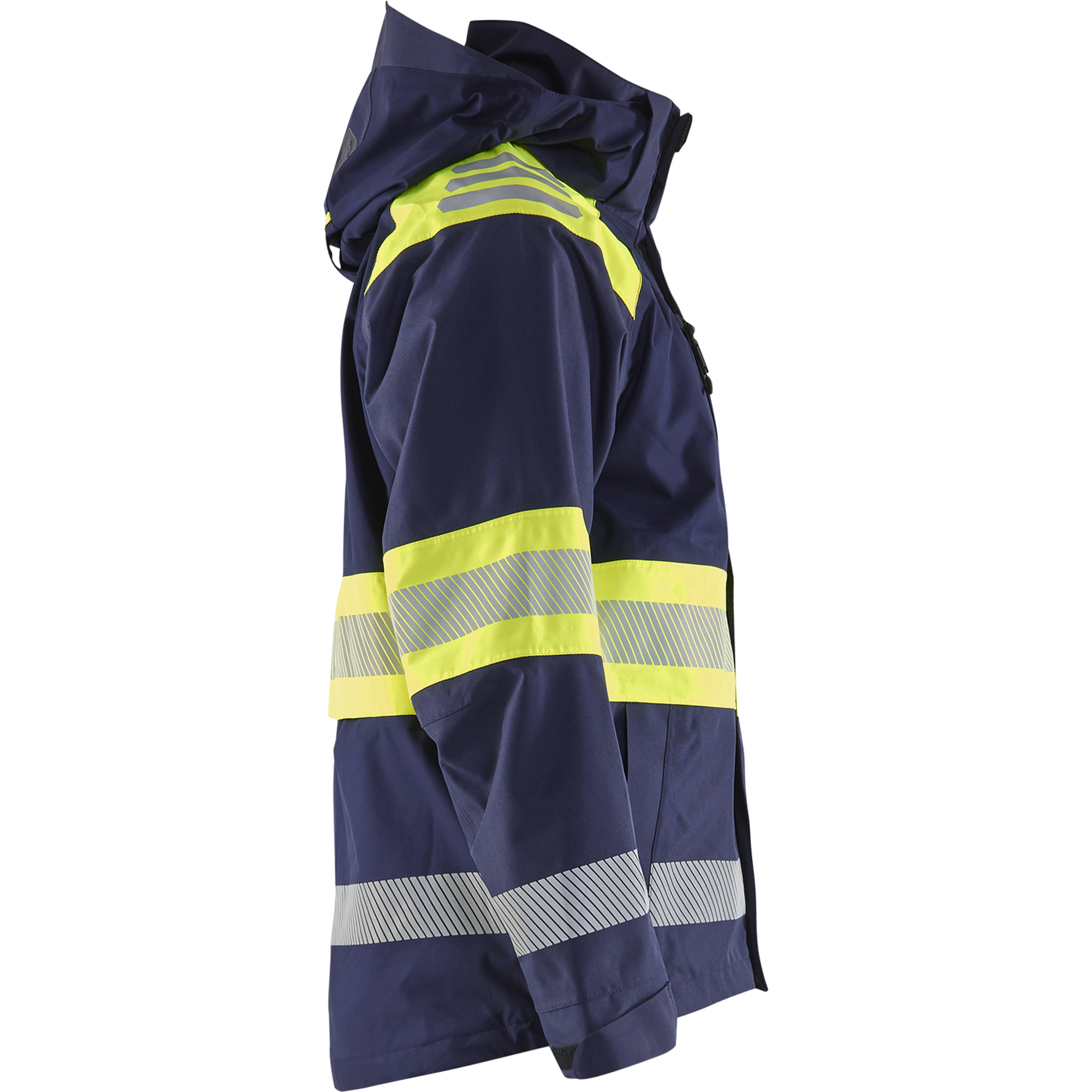 Blaklader High Vis Shell Jacket, Navy Blue/ Yellow (2)