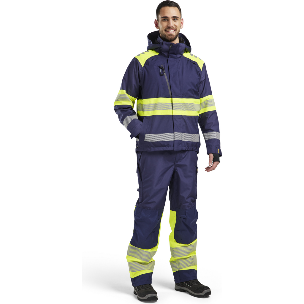 Blaklader High Vis Shell Jacket, Navy Blue/ Yellow (5)