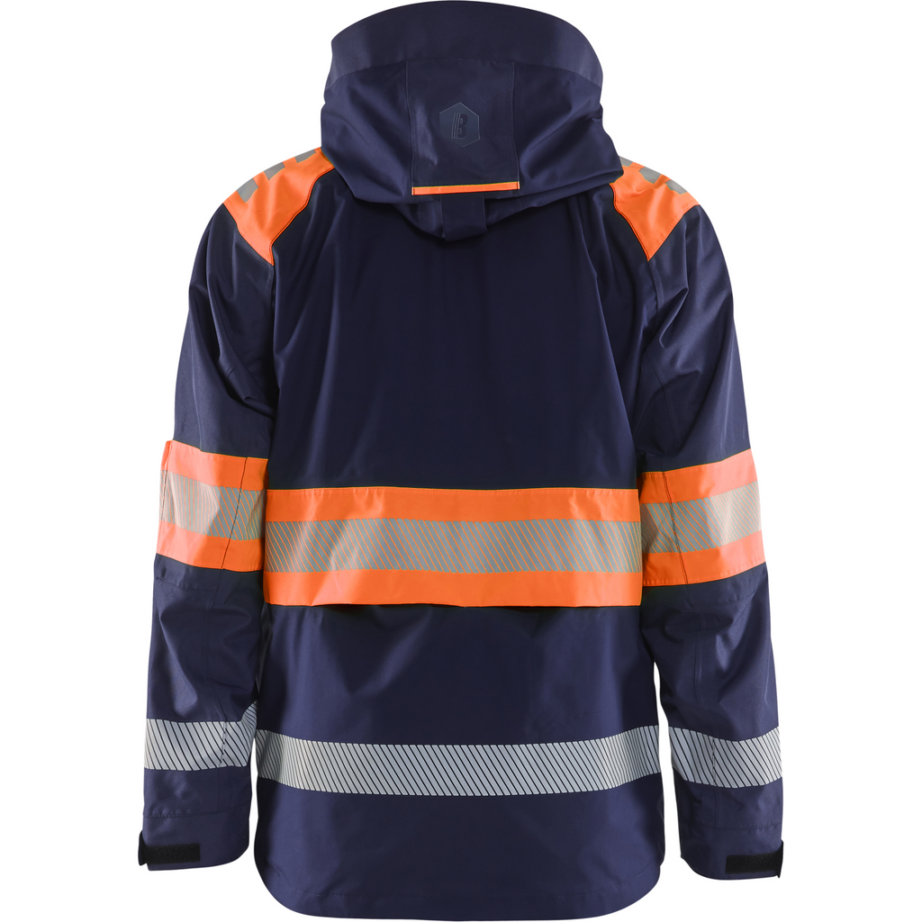 Blaklader High Vis Shell Jacket, Navy Blue/Orange (4)