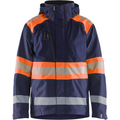 Blaklader High Vis Shell Jacket, Navy Blue/Orange