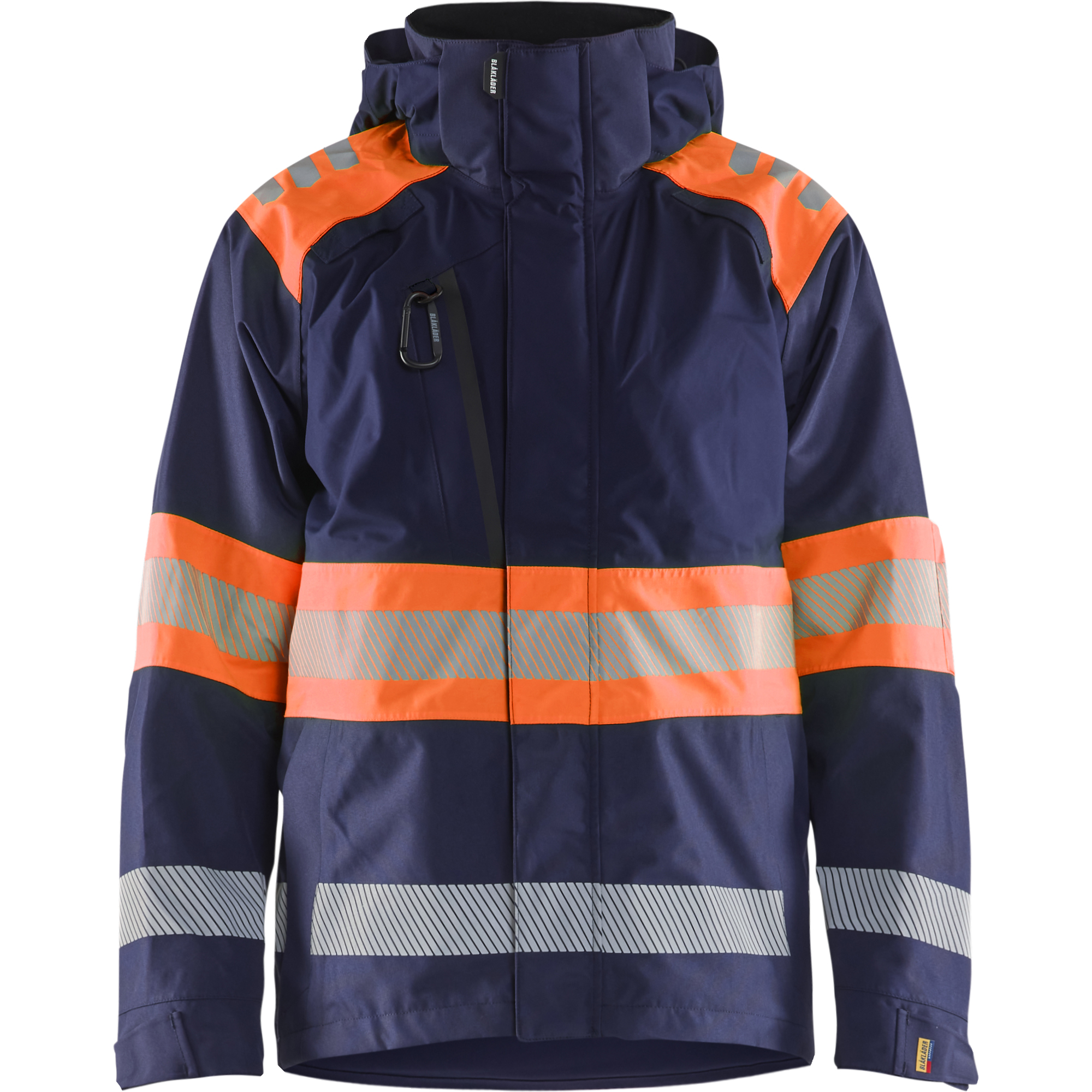 Blaklader High Vis Shell Jacket, Navy Blue/Orange