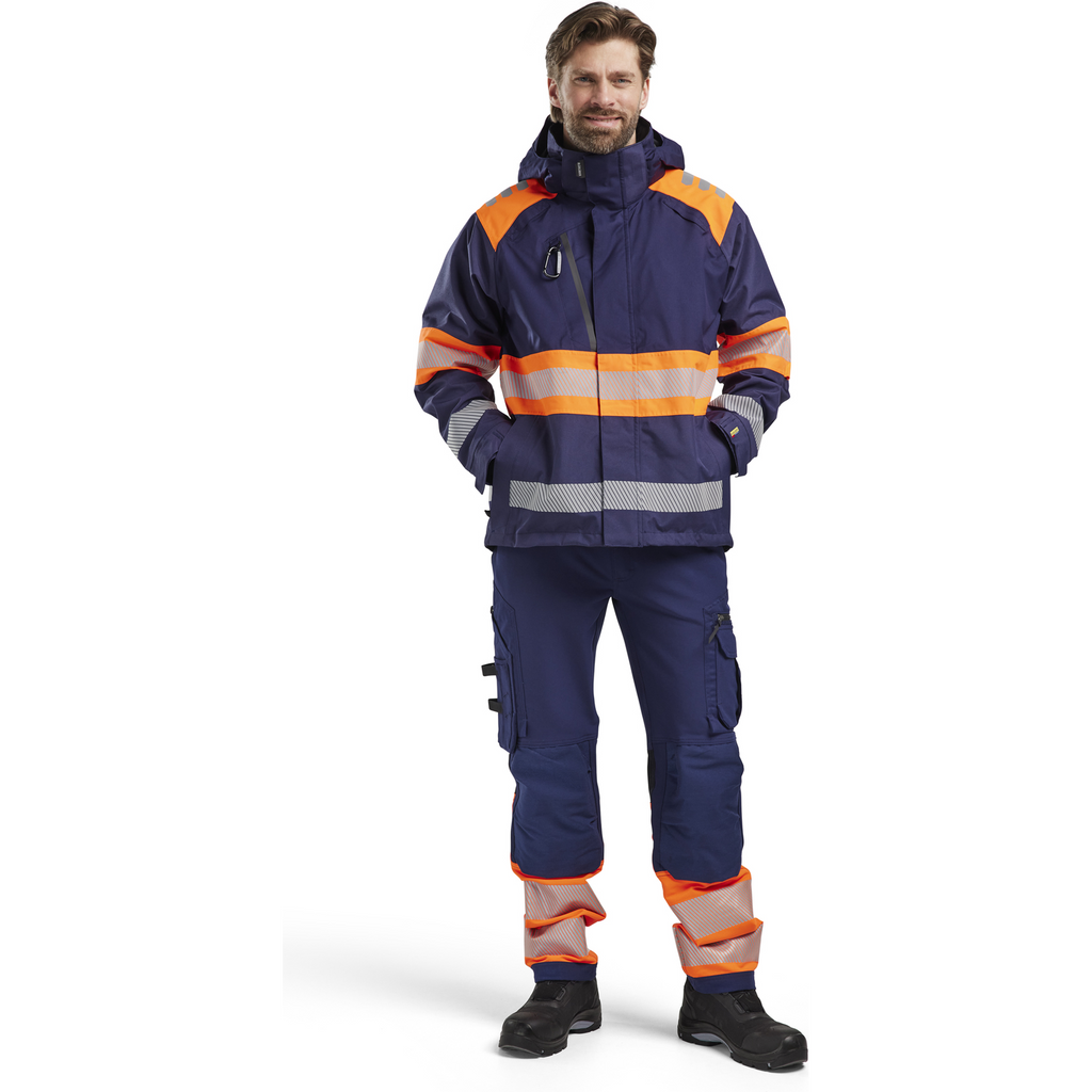 Blaklader High Vis Shell Jacket, Navy Blue/Orange (5)