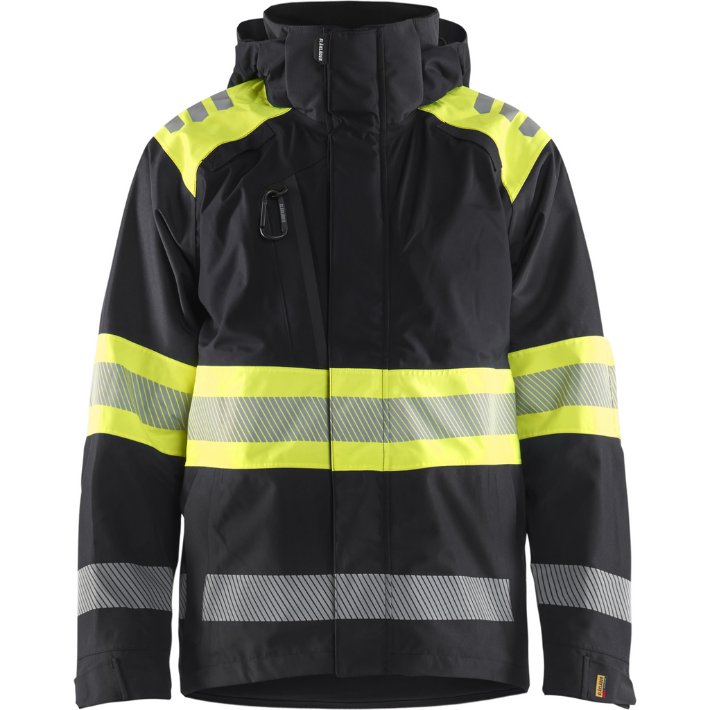 Blaklader High Vis Shell Jacket, Black/Yellow