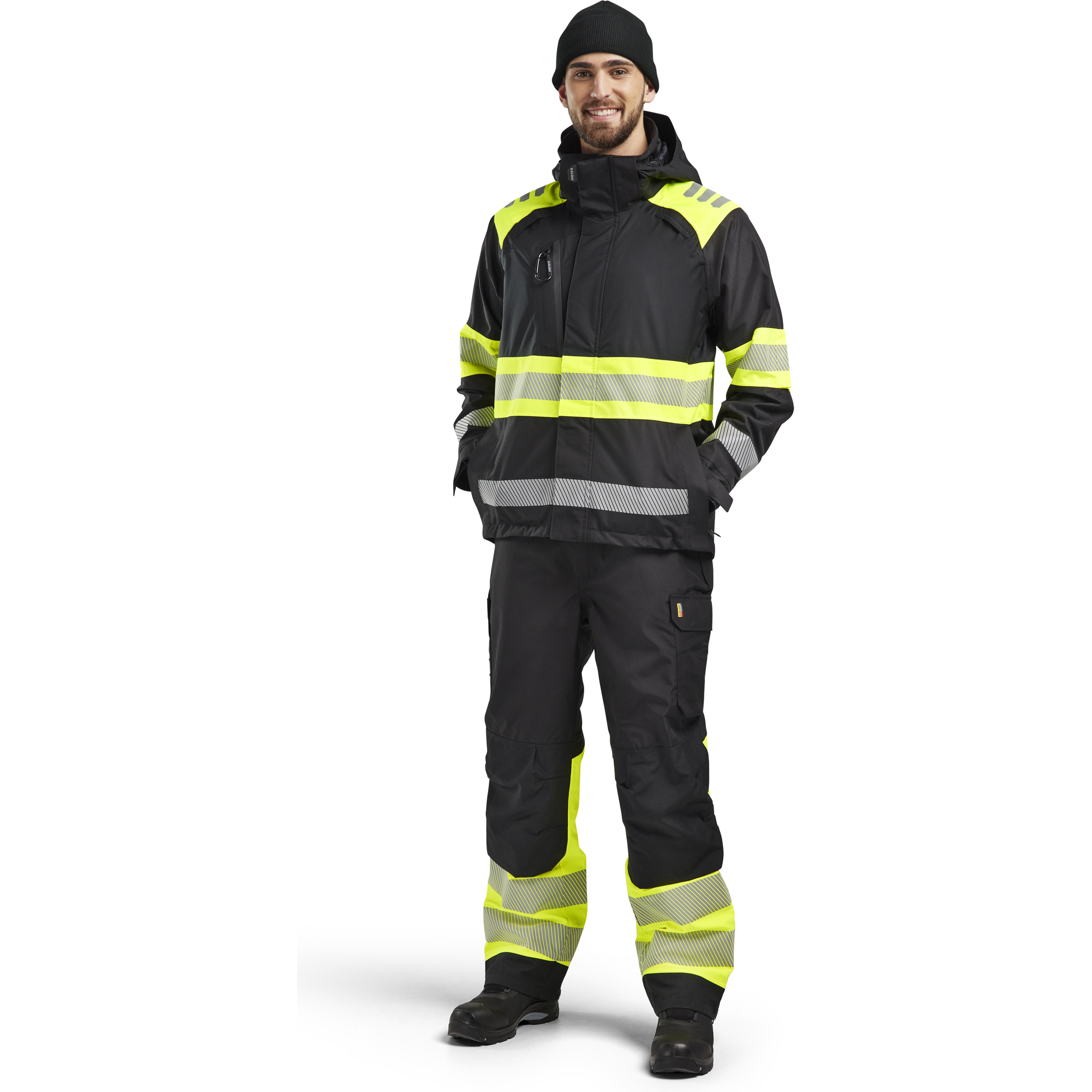 Blaklader High Vis Shell Jacket, Black/Yellow (5)