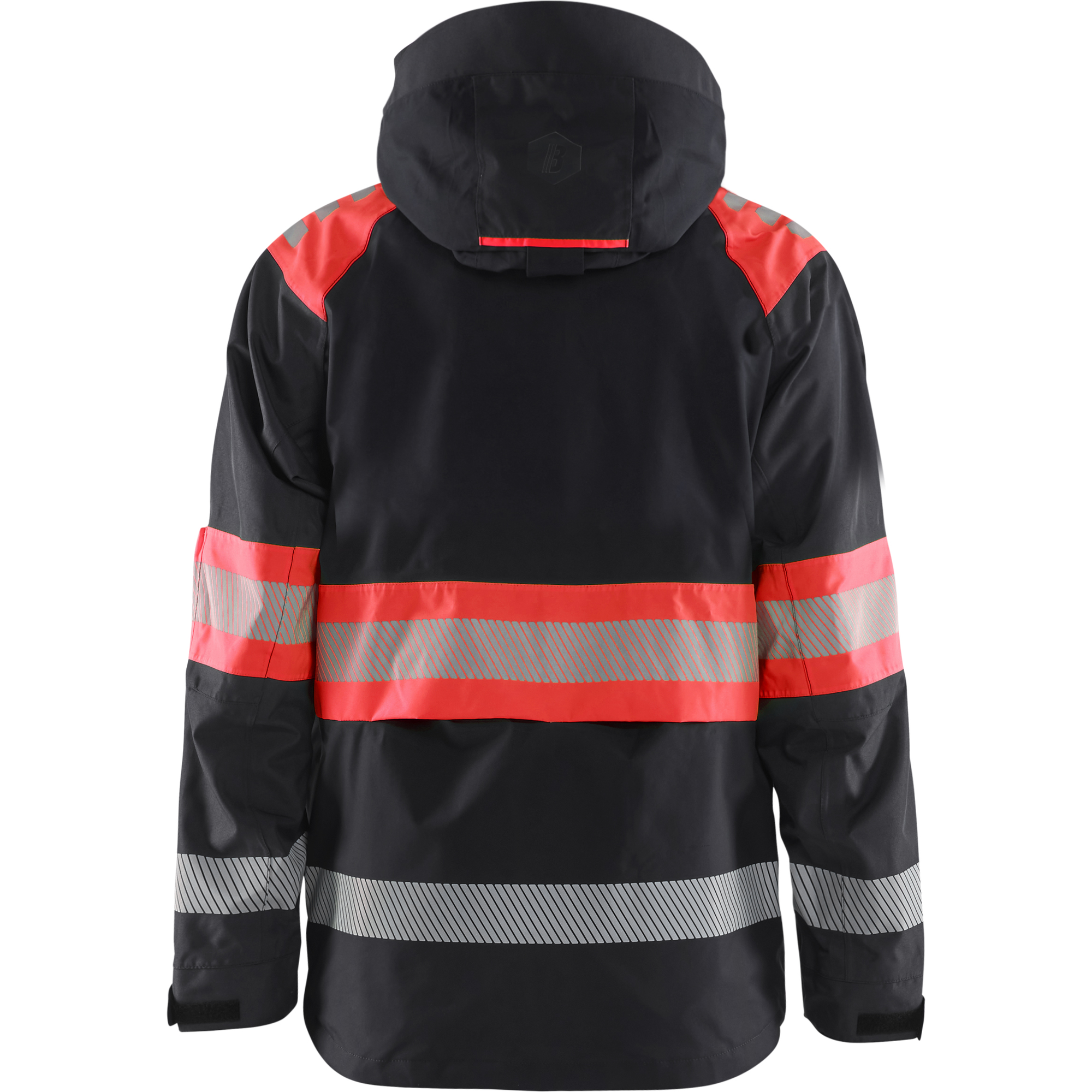 Blaklader High Vis Shell Jacket, Black/High Vis Red (4)